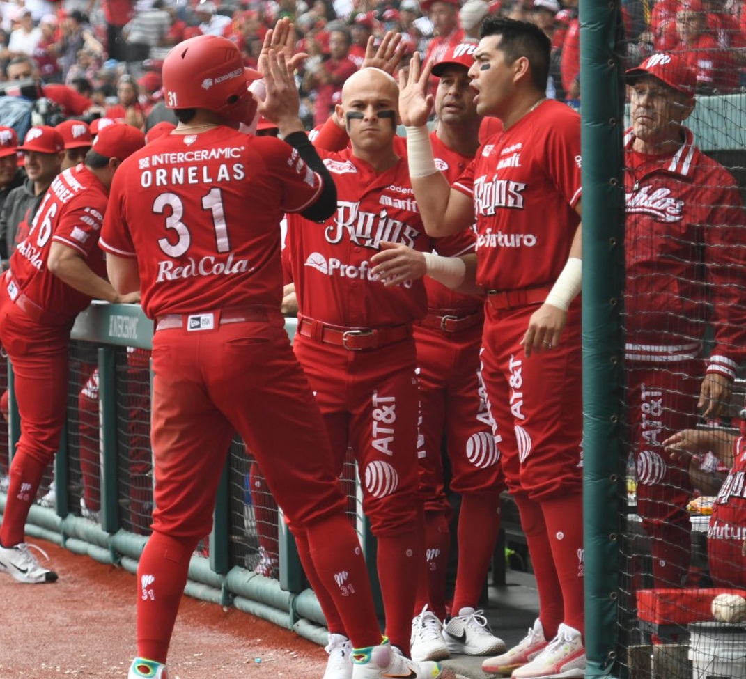 In the seventh inning, the Devils were already losing 2-0 against the Leones in the fifth game (Photo: Twitter/ @DiablosRojosMX)
