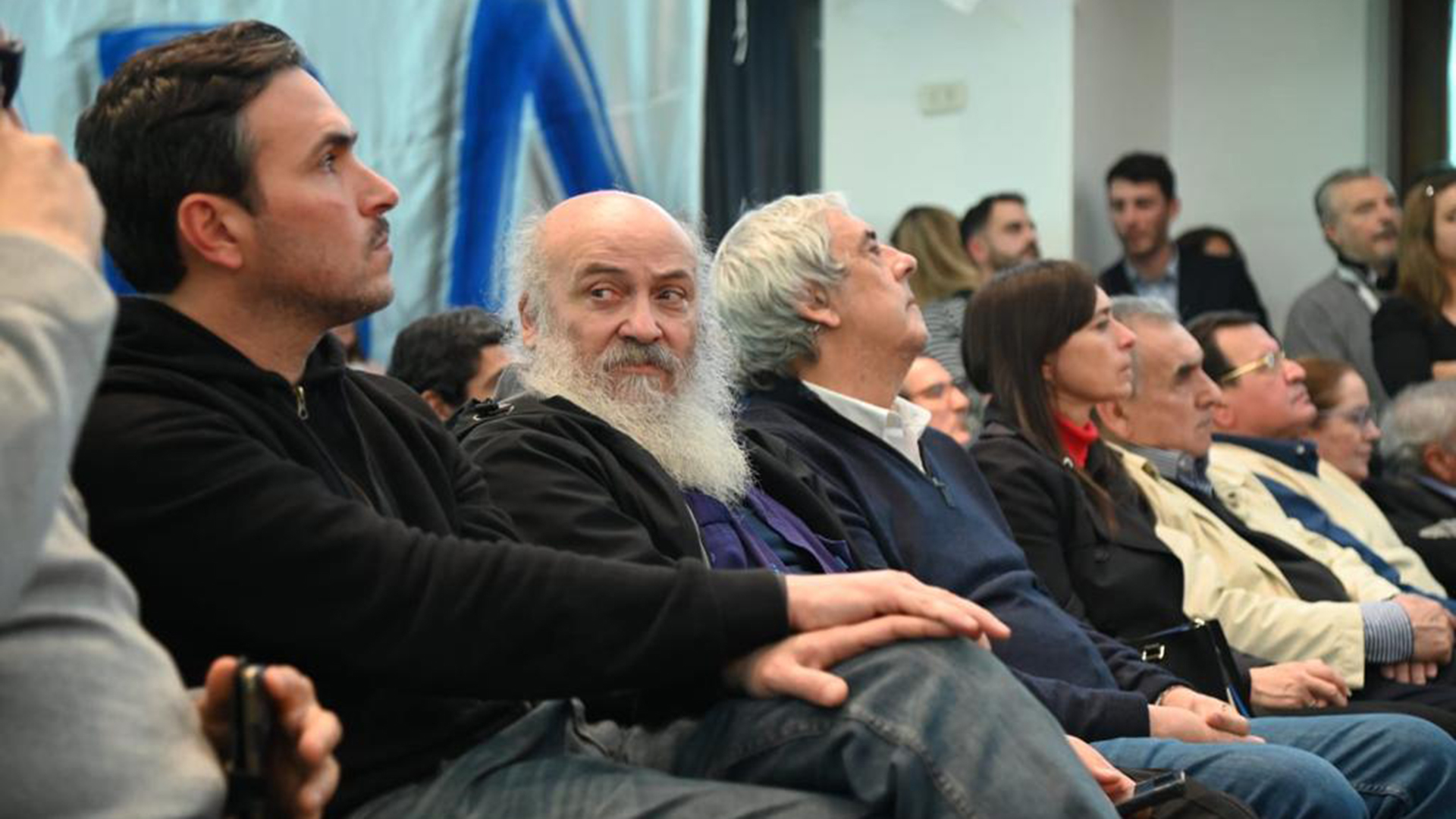 Gildo Onorato, Emilio Pérsico, Sergio Romero y Juan Carlos Schmid, en la primera fila