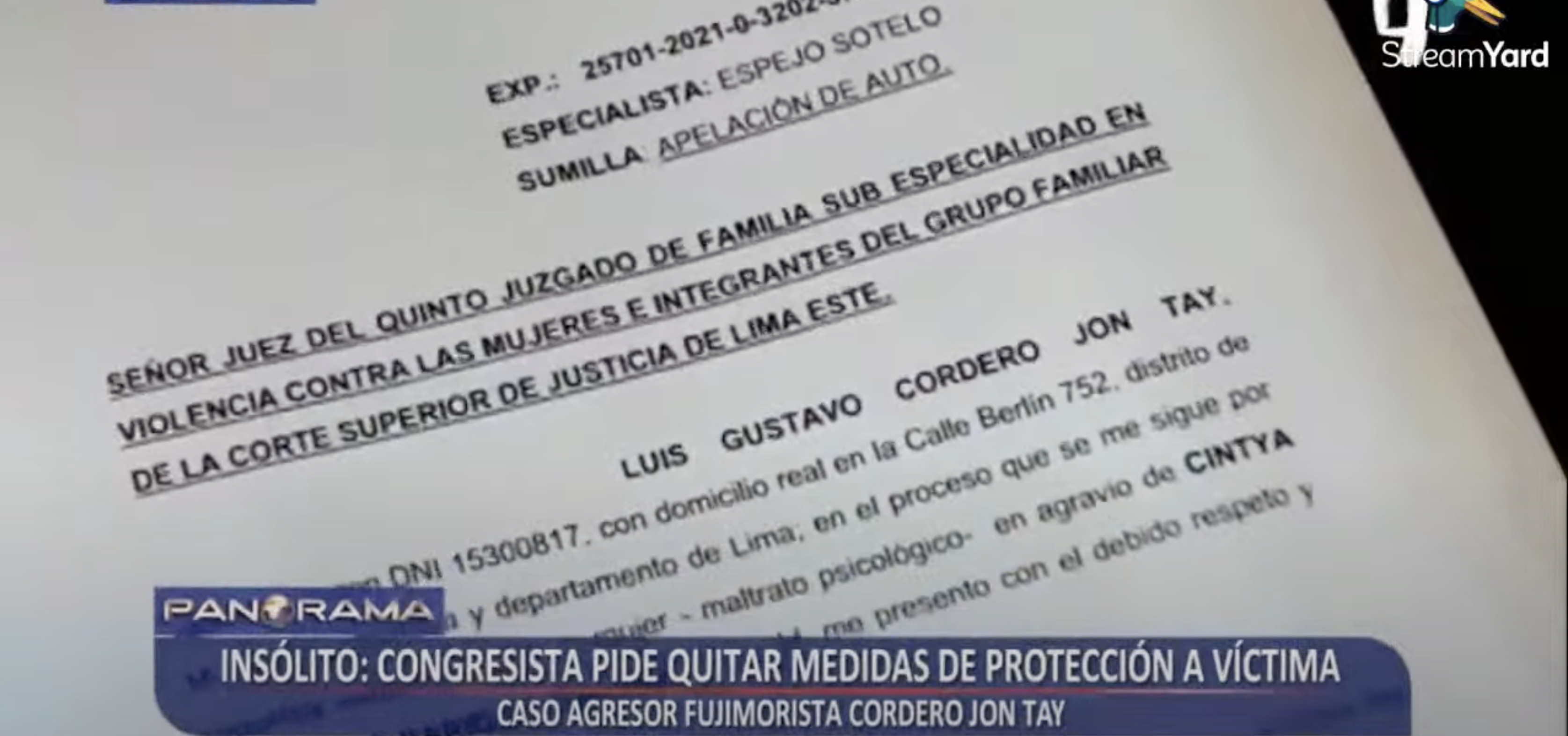 Congresista Luis Cordero pidió que no se otorgue protección a víctima que lo acusó de agresiones