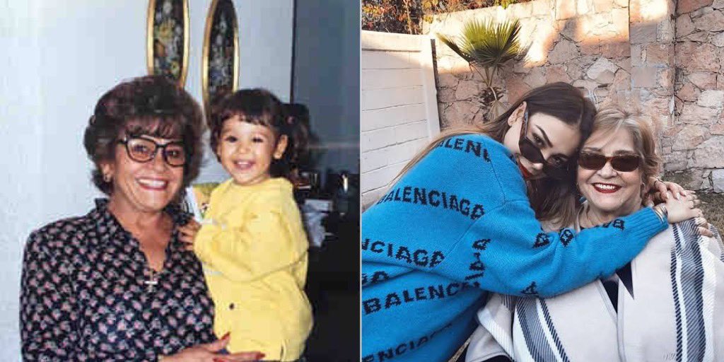 Danna Paola y su abuela eran muy cercanas, motivo por el que supuestamente habría bajado de peso rápidamente al sufrir su pérdida (Foto: IG @americaaaa_g)