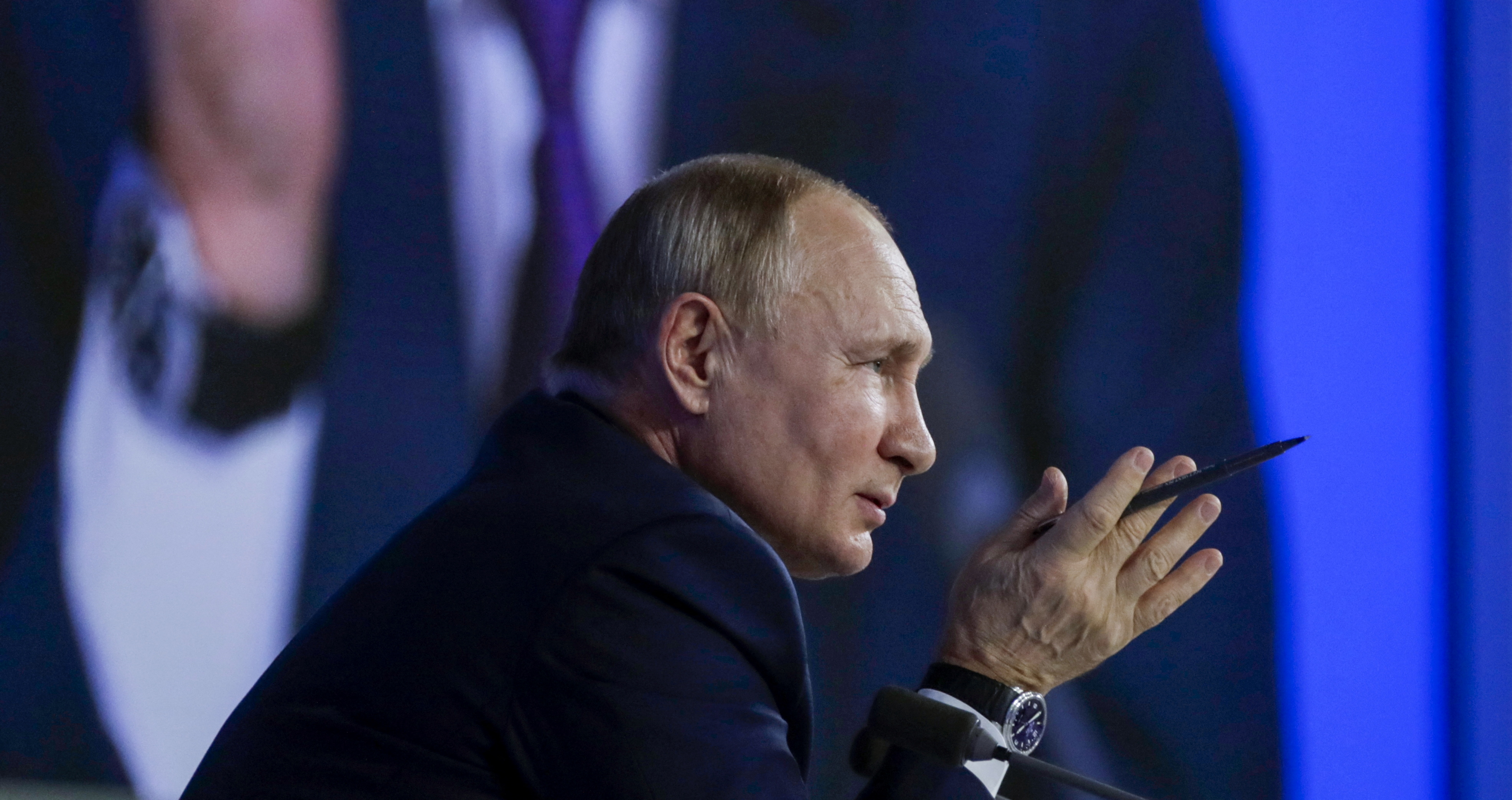 En su conferencia de fin de año, Vladimir Putin habló del conflicto en Ucrania. EEUU y Reino Unido condenaron su retórica (Foto: REUTERS)