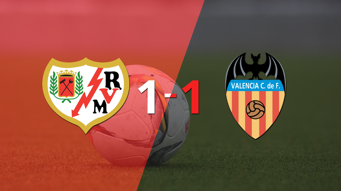 Rayo Vallecano y Valencia se repartieron los puntos en un 1 a 1