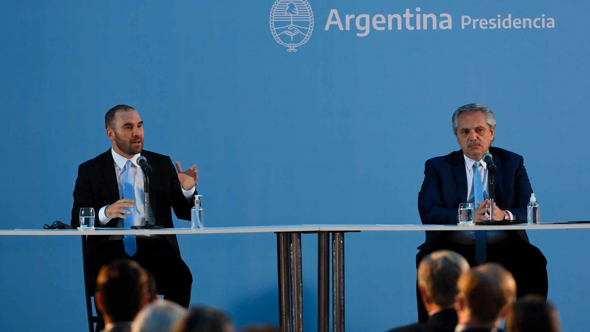 El ministro de Economía, Martín Guzmán, junto al presidente, Alberto Fernández (Maximiliano Luna)