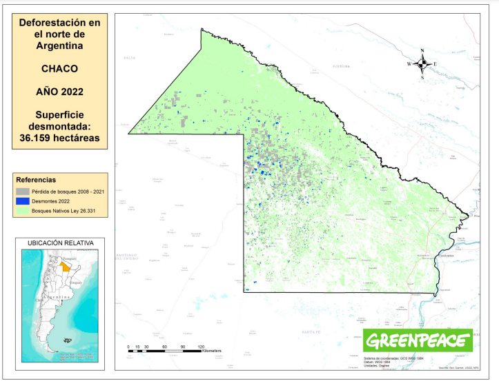 La provincia de Chaco es una de las más afectadas por la deforestación (Martín Katz)