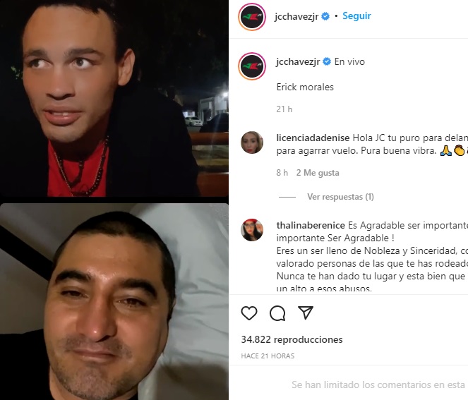 El Terrible Morales aconsejó a Julio César Chávez Jr (Foto: Instagram/@jcchavezjr)