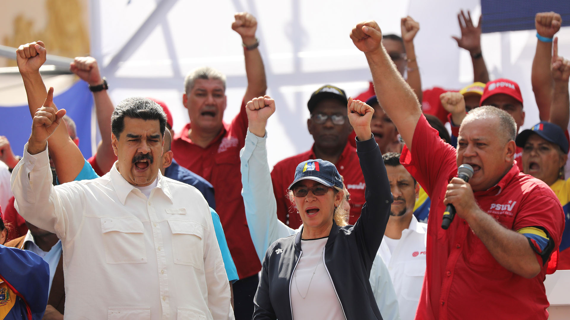 Maduro, Cilia Flores y Diosdado Cabello