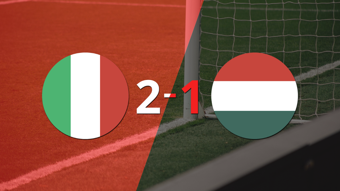 Italia logra 3 puntos al vencer de local a Hungría 2-1