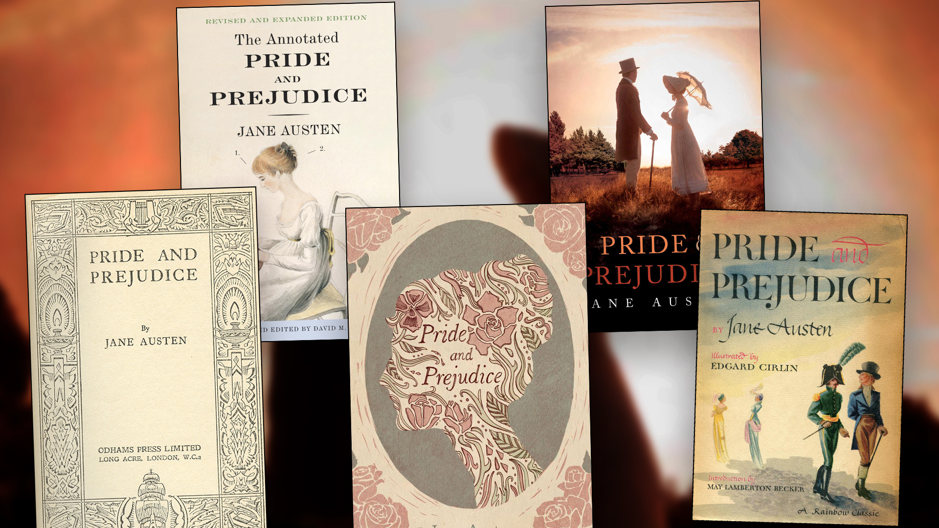 A lo largo de los años, diferentes tapas de "Orgullo y Prejuicio" de Jane Austen