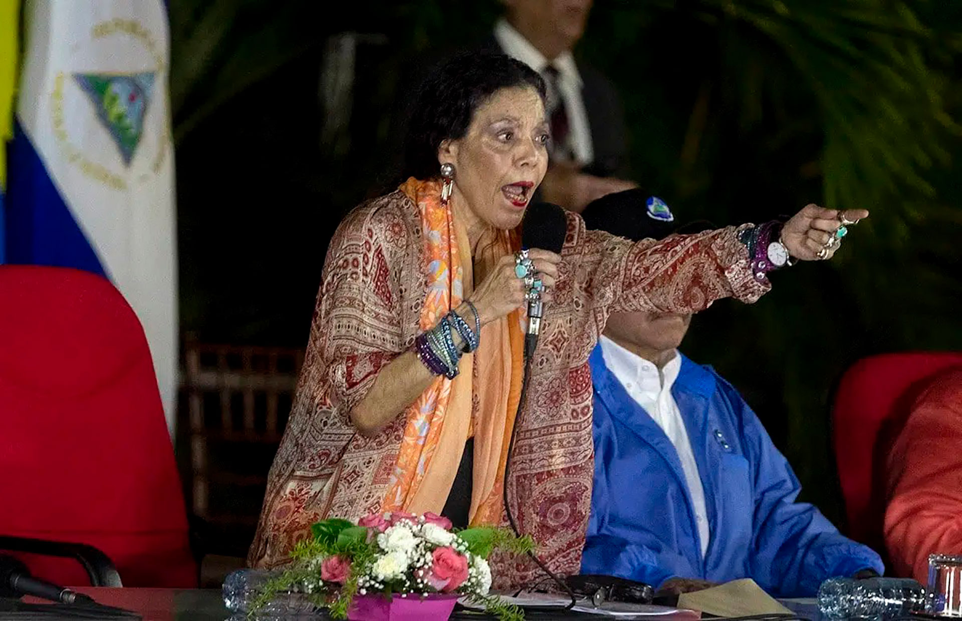 Rosario Murillo handles the diplomatic management of the Nicaraguan dictatorship with an iron fist and in her own way.  (Photo Jorge López/EFE)