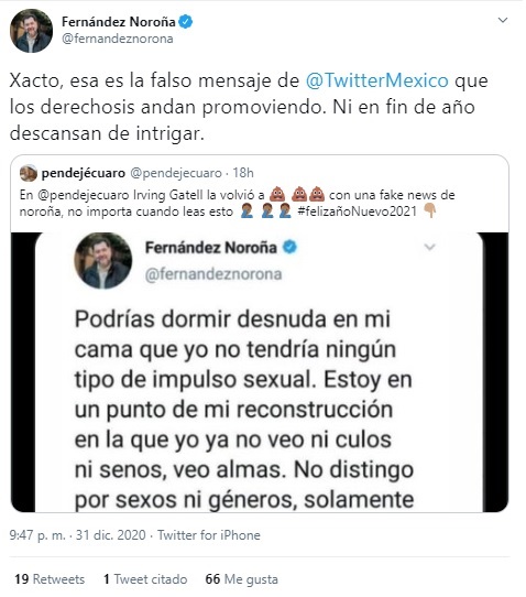 Deleznable Fernandez Norona Se Defendio Tras Ser Tendencia En Twitter Por Un Mensaje Falso Infobae