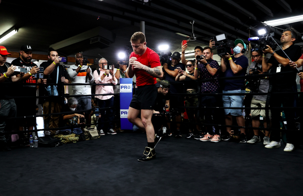 Training of Canelo Álvarez in the "half a day" before the fight against Gennady Golovkin (Photo: Twitter/DAZNBoxing)