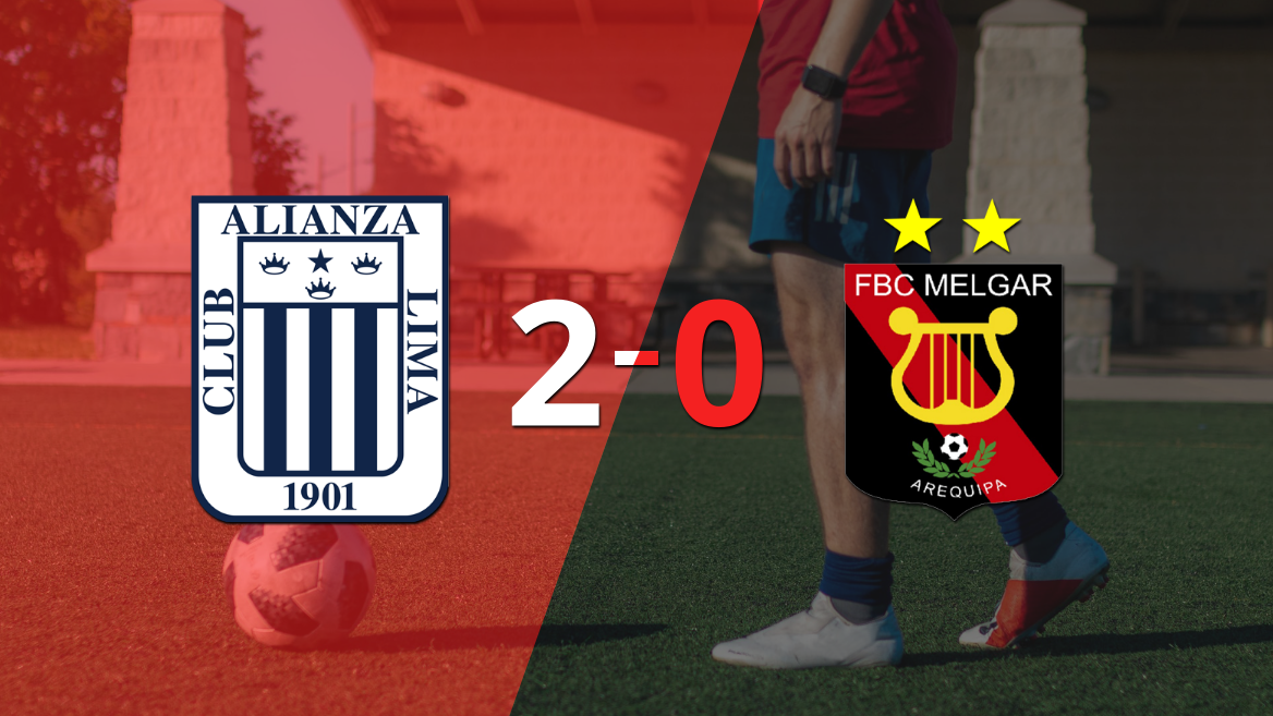 Alianza Lima le ganó con claridad a Melgar por 2 a 0