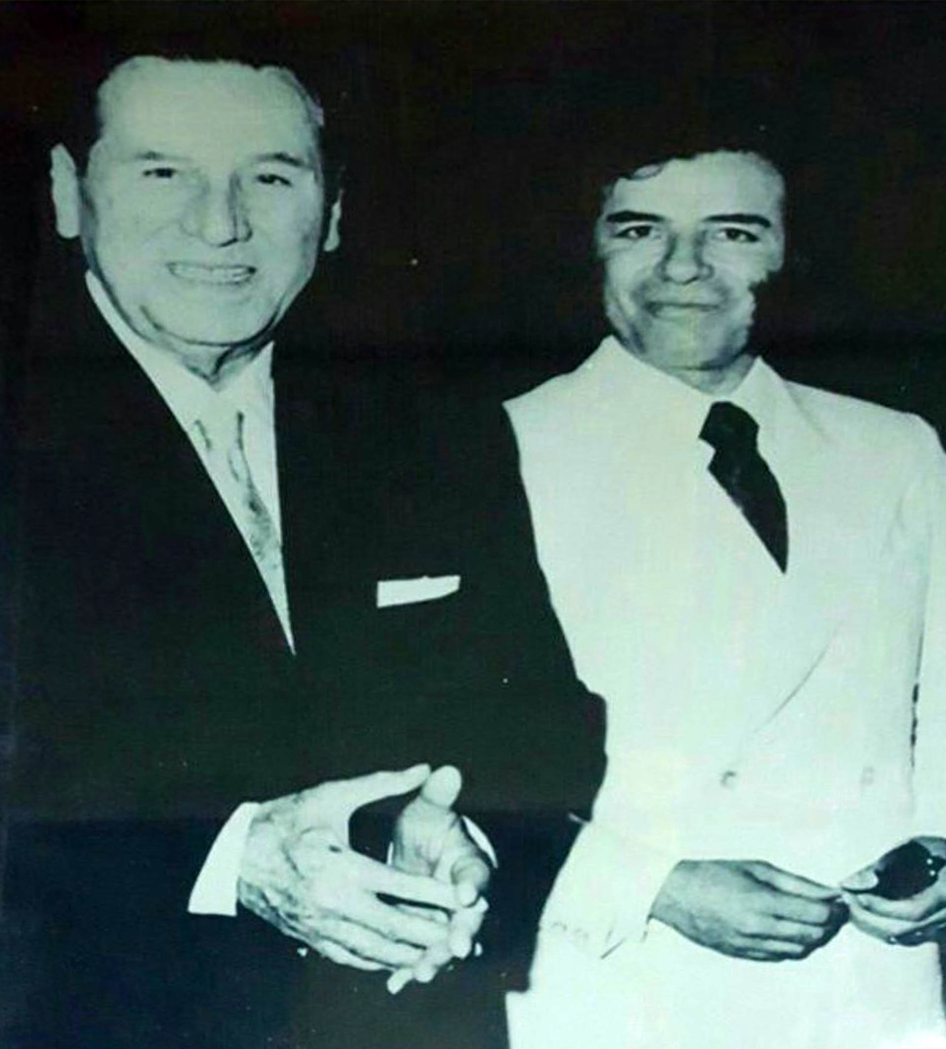 Carlos Saúl Menem junto a Perón
