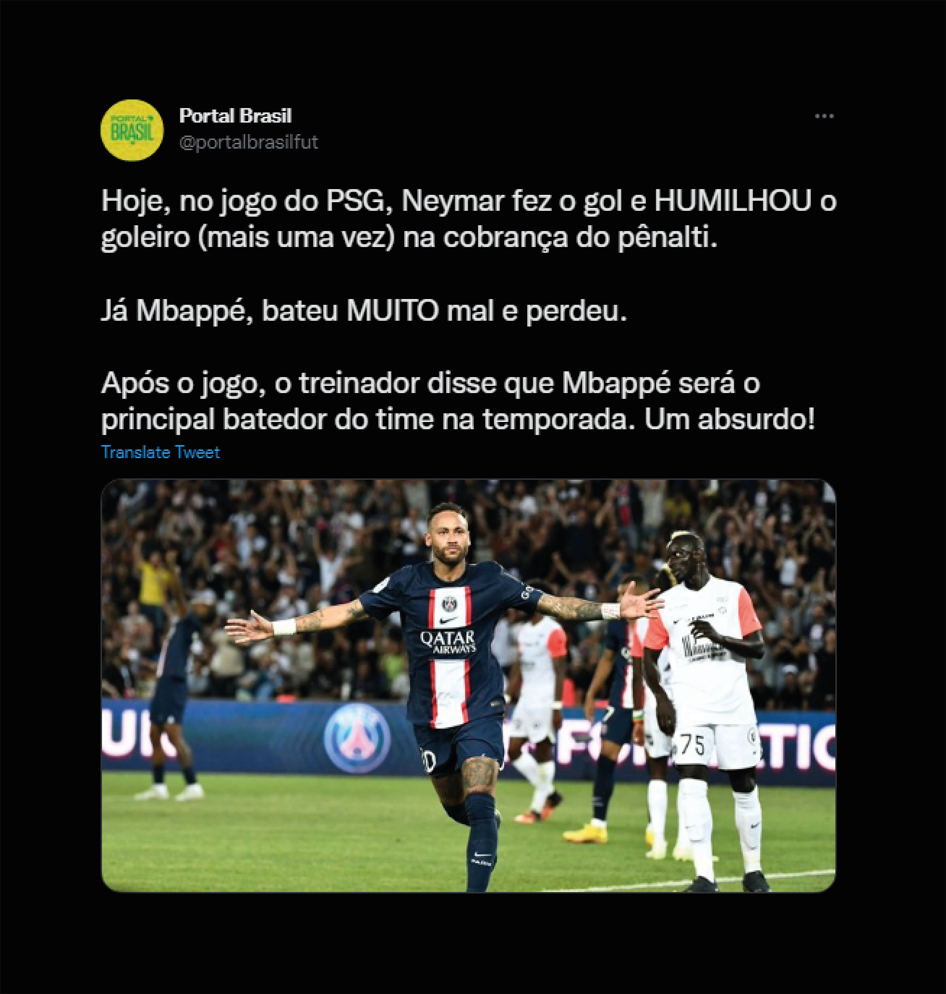 Otro de los posteos likeados por Neymar