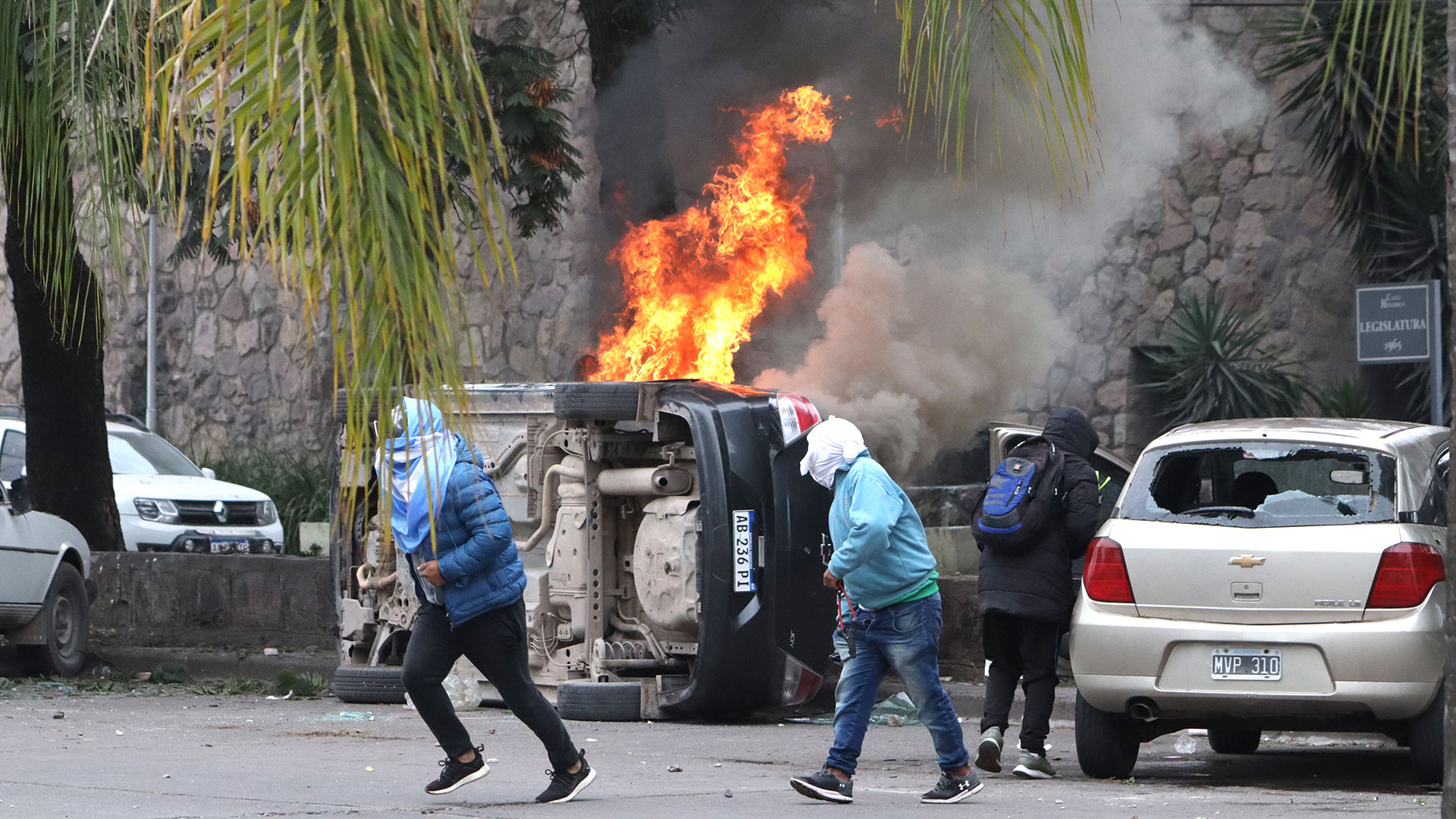 Postal de los incidentes en Jujuy (Foto_ Mariano Cicero)
