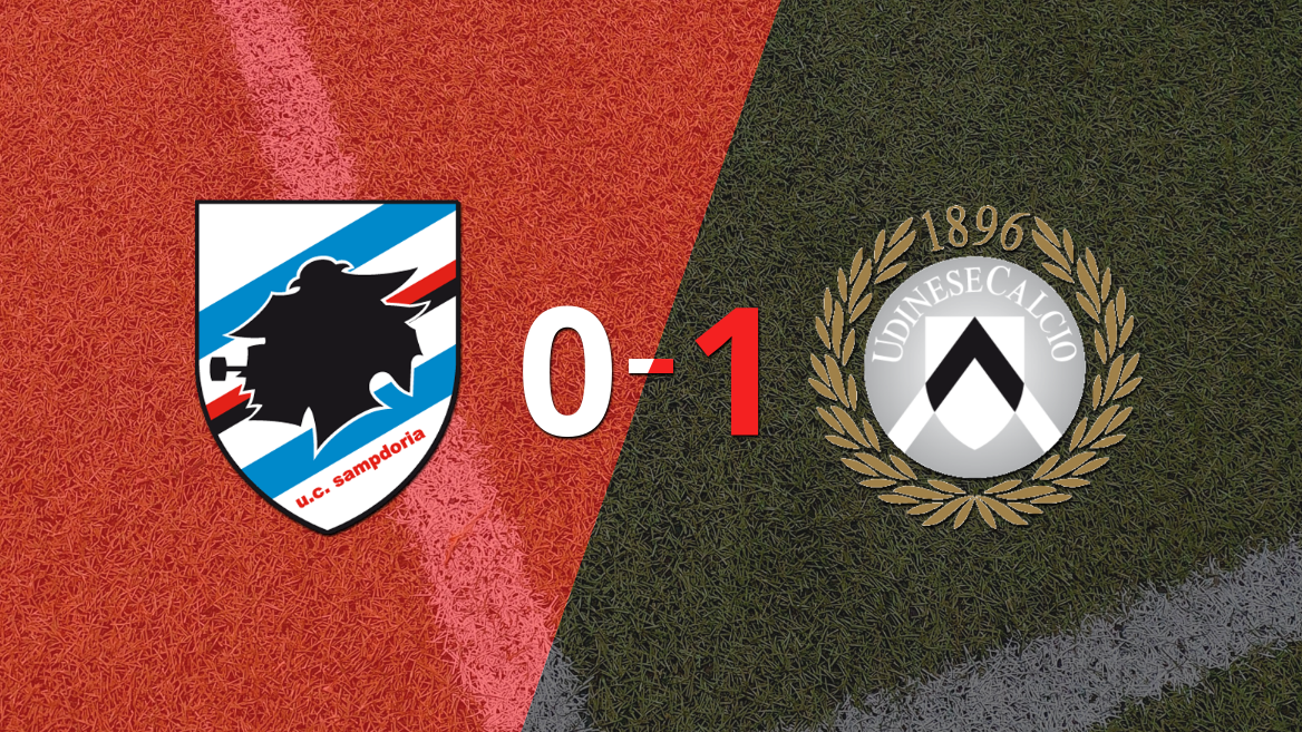 Udinese derrotó a Sampdoria 1 a 0