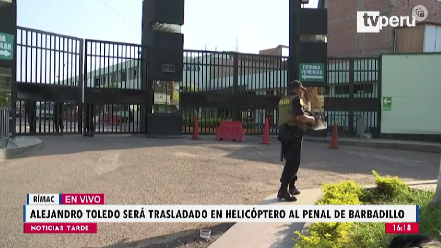 Alejandro Toledo será trasladado en helicóptero al penal de Barbadillo. (TV Perú)