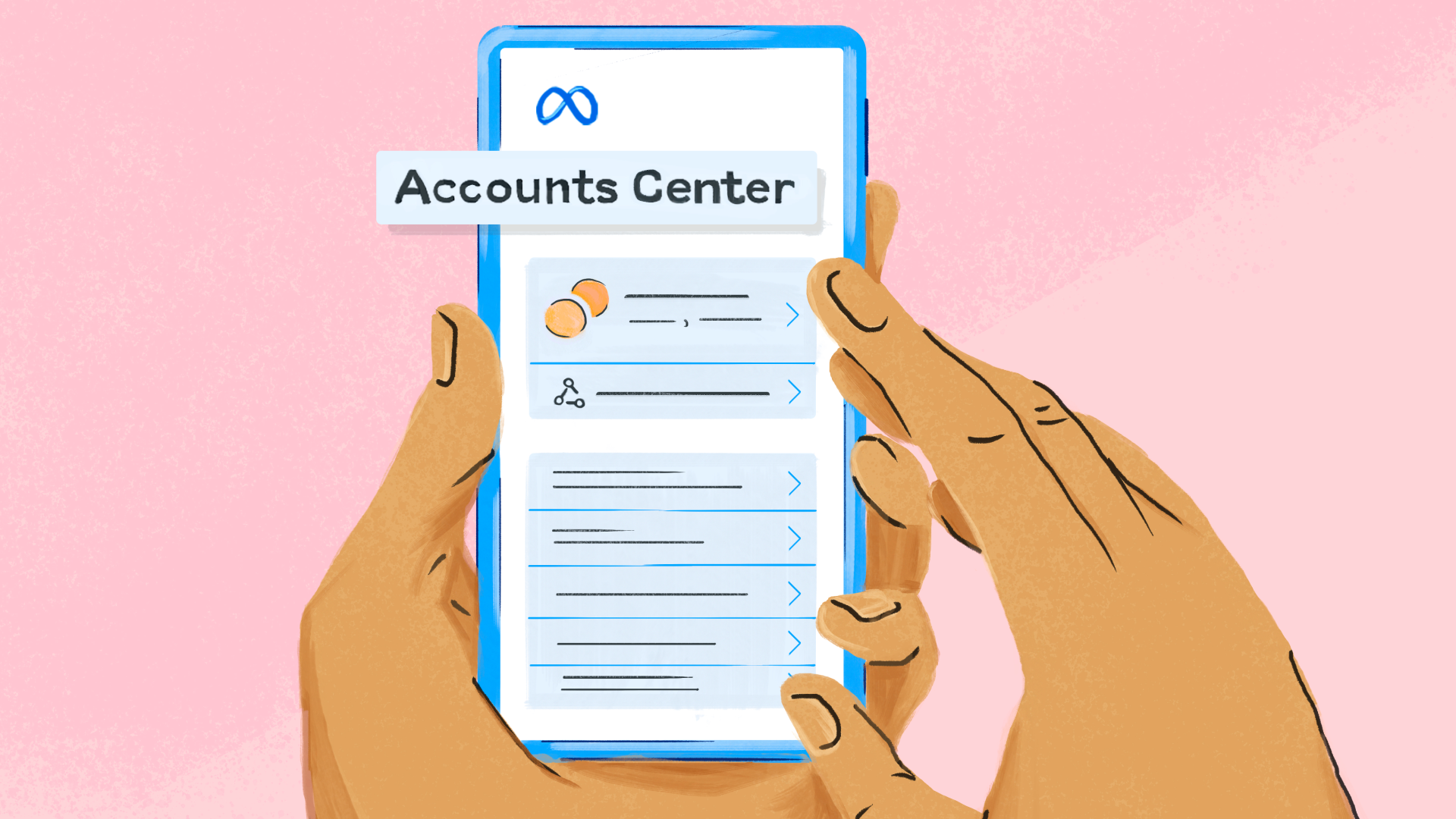 Centro de Cuentas es un espacio en el que los usuarios pueden gestionar sus perfiles de las tres redes de la empresa.