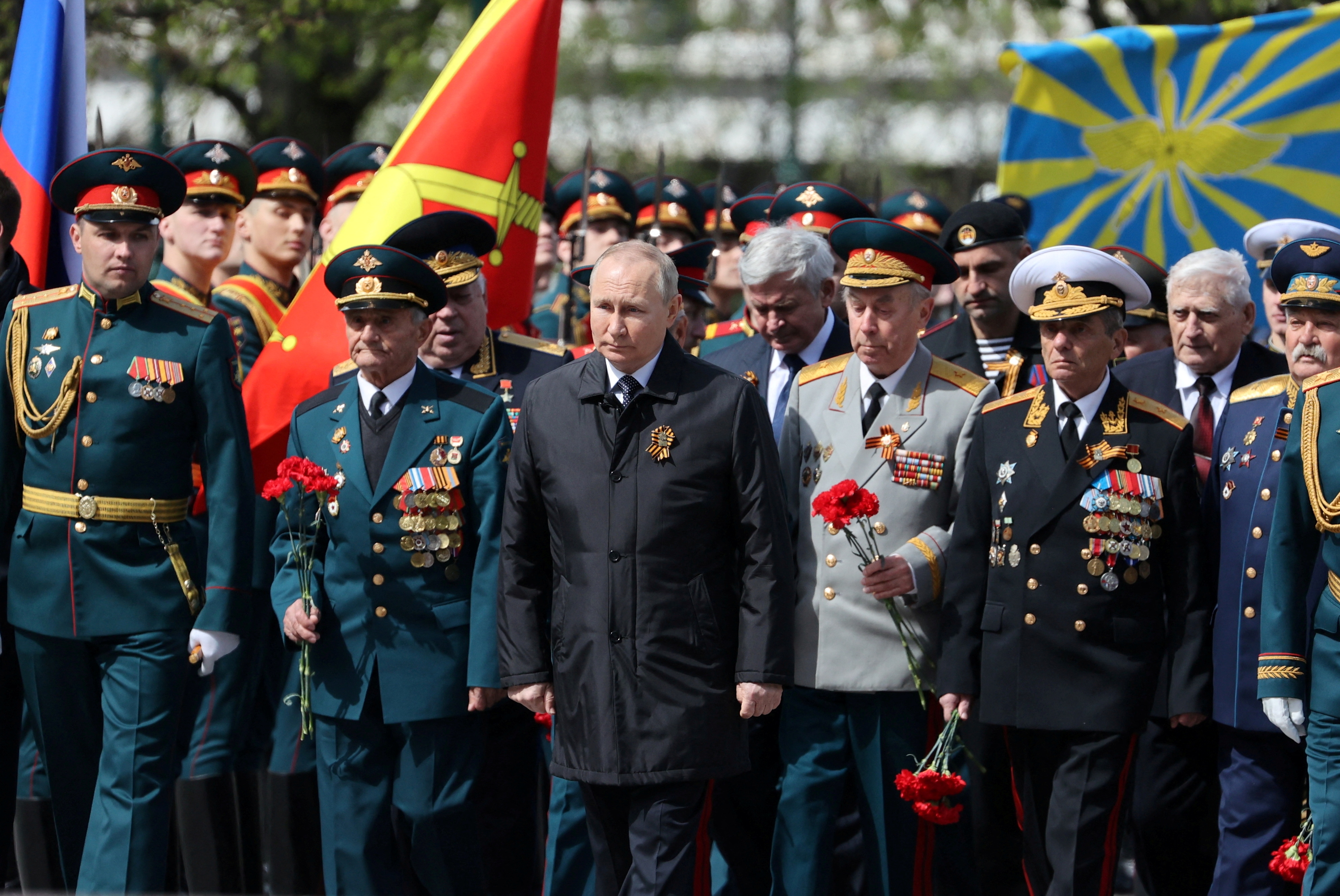Putin lideró la celebración en Moscú, pero no dio mayores detalles de lo que pasó ni de lo que cree que pasará con la invasión a Ucrania (Sputnik/Anton Novoderzhkin/Pool via REUTERS)