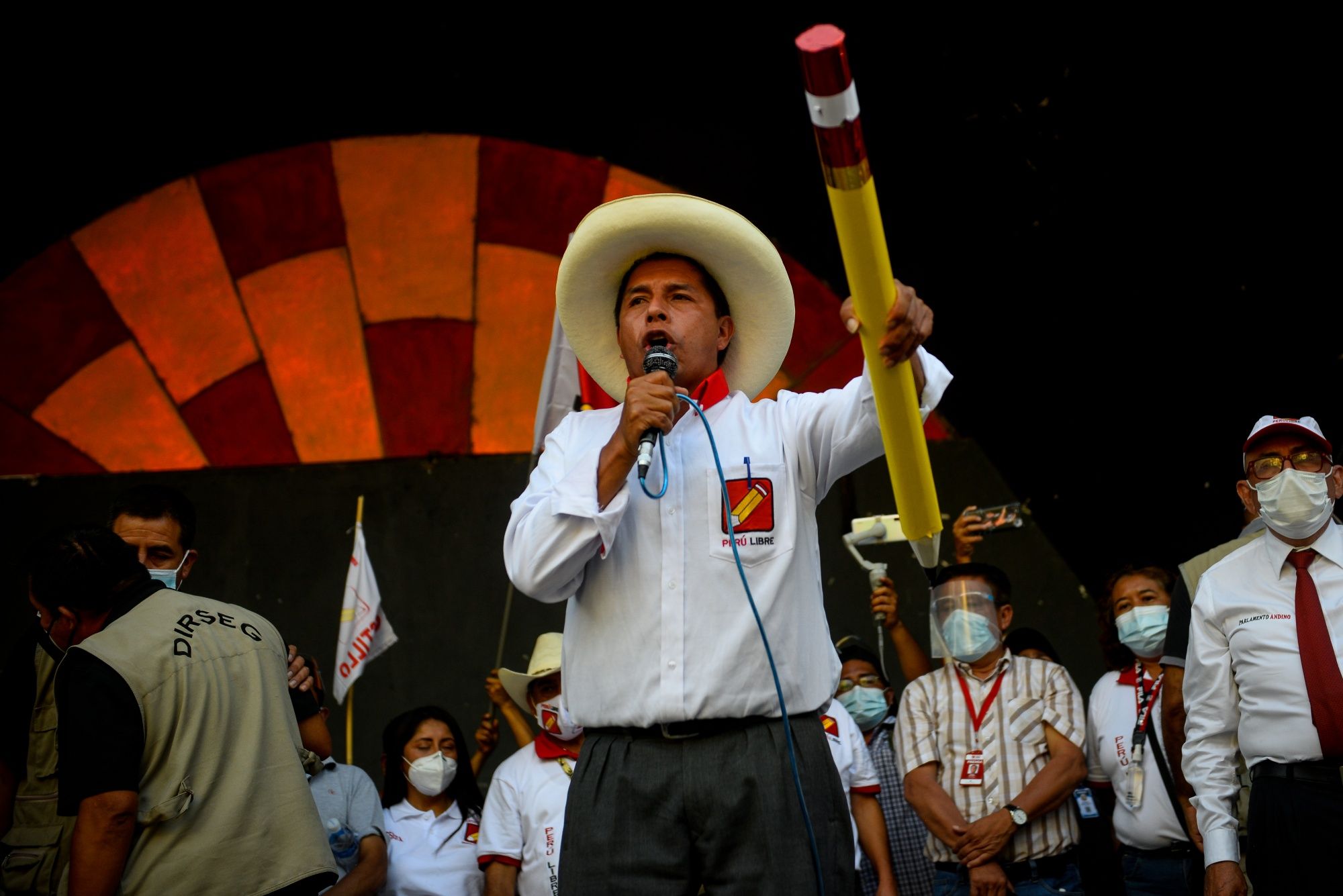 Pedro Castillo en campaña