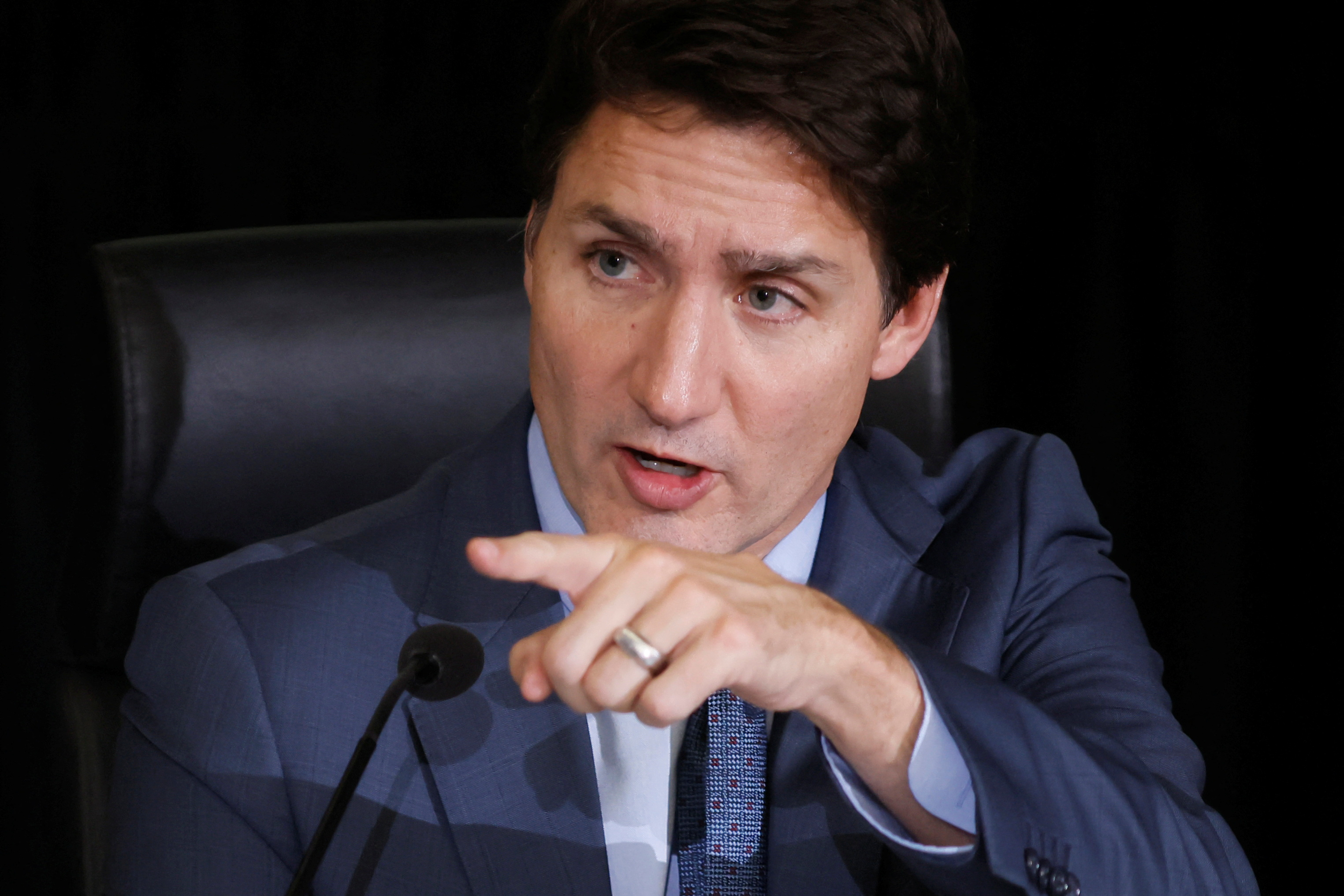 Canada's Prime Minister Justin Trudeau testifies at the Public Order Emergency Commission in Ottawa