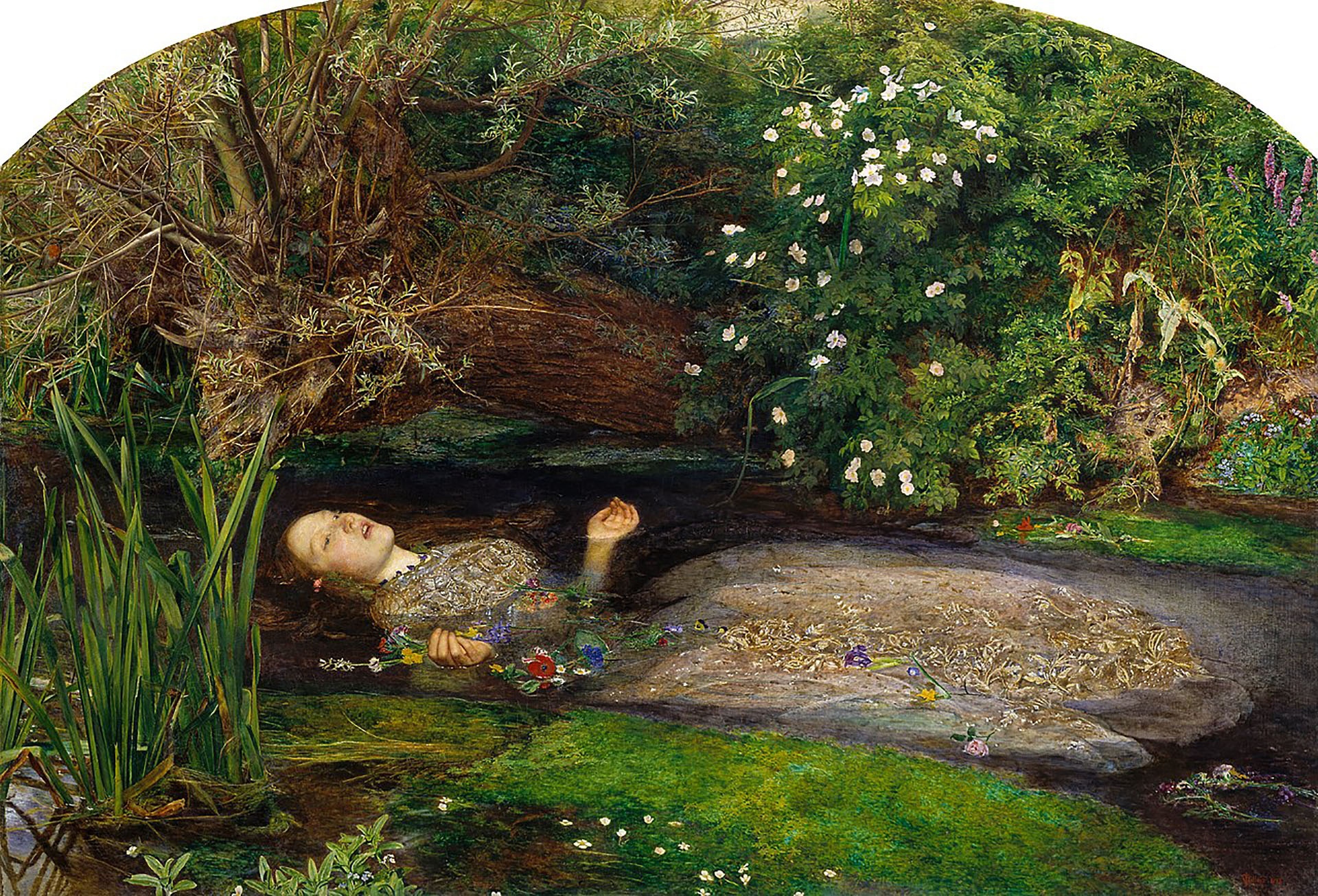"Ofelia" (1852), de John Everett Millais, en la Tate Gallery