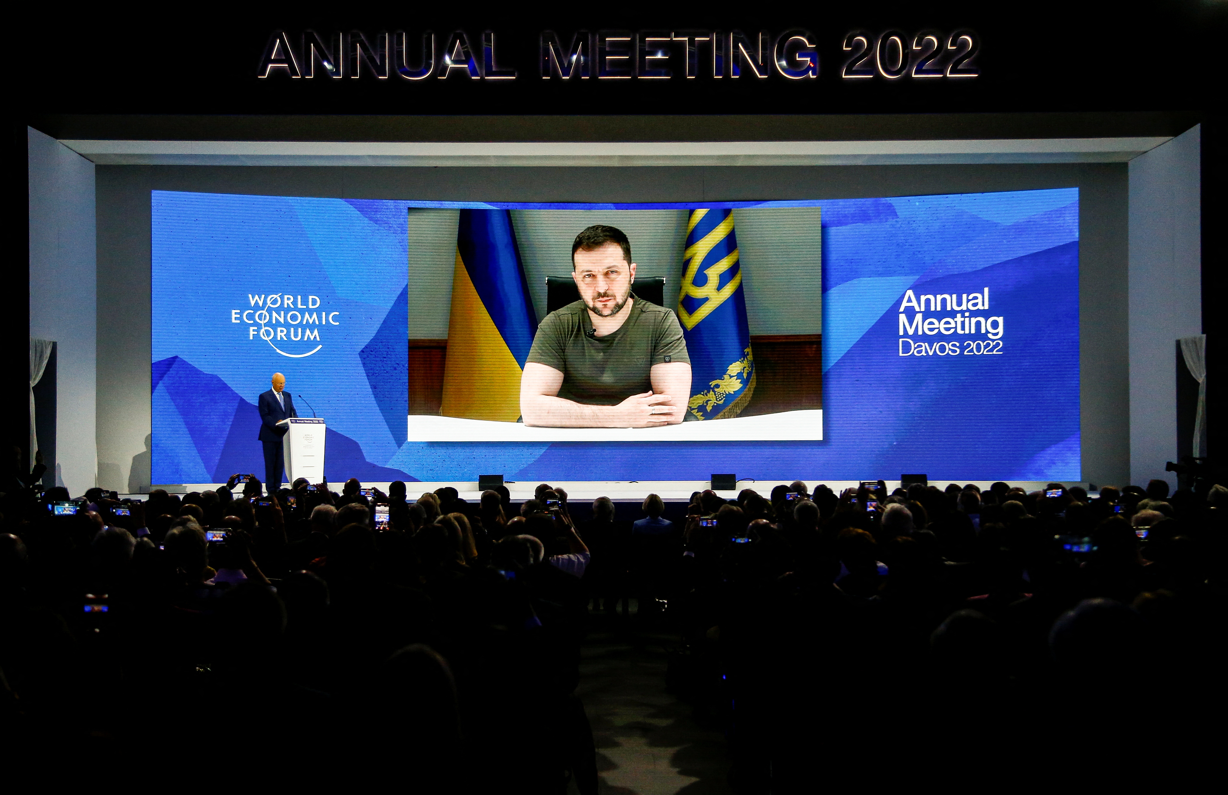 La presentación de Zelensky en Davos (Reuters)