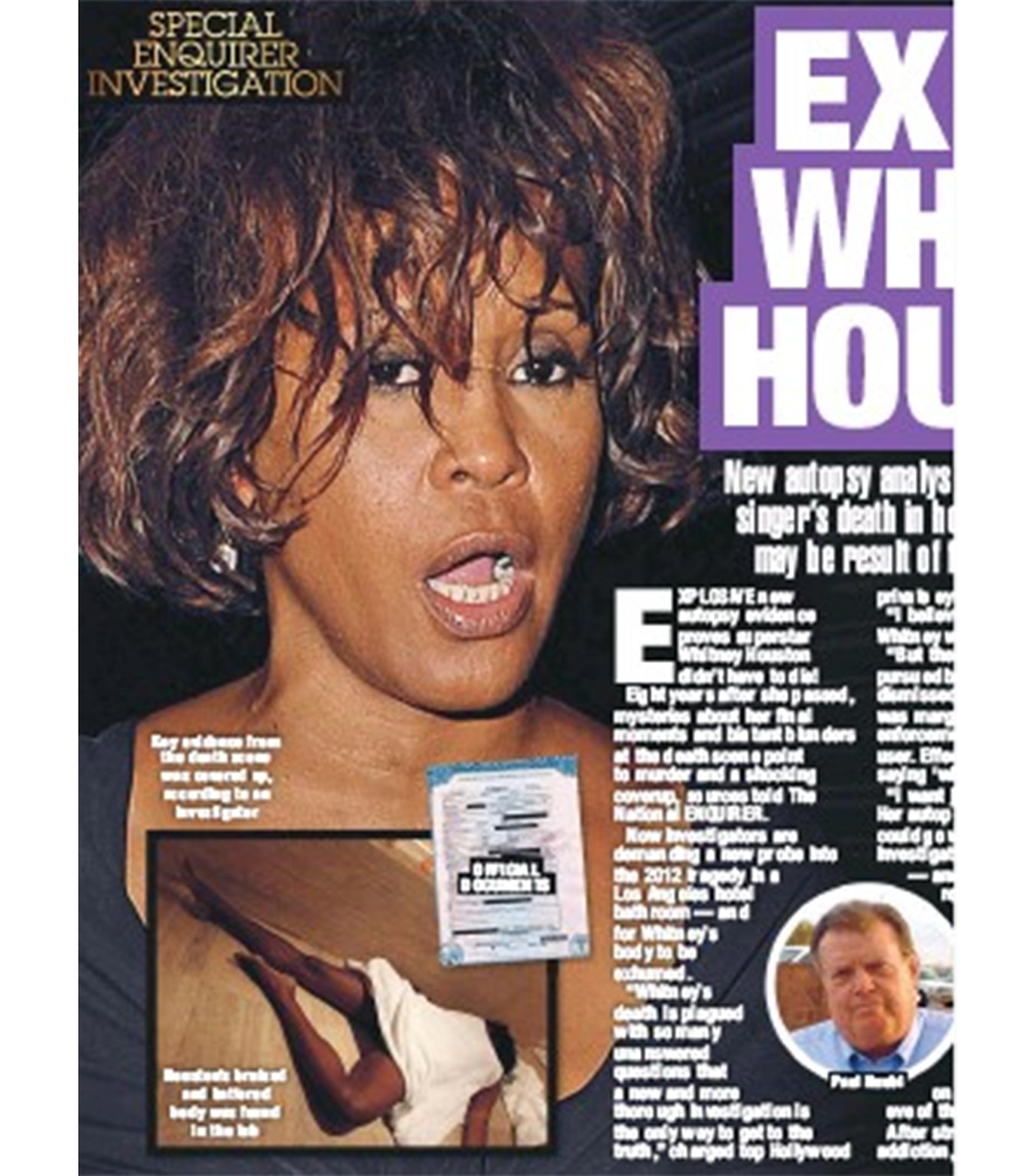 La portada de The National Enquirer sobre la muerte de Whitney Houston