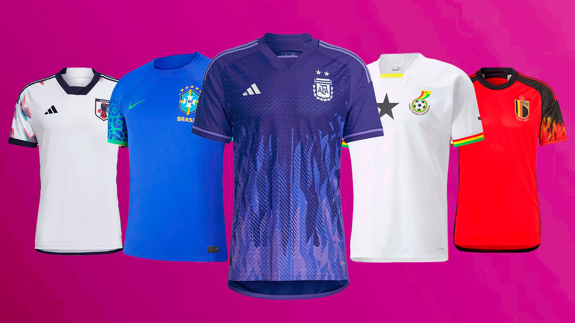 Las camisetas de las selecciones para Qatar 2022
