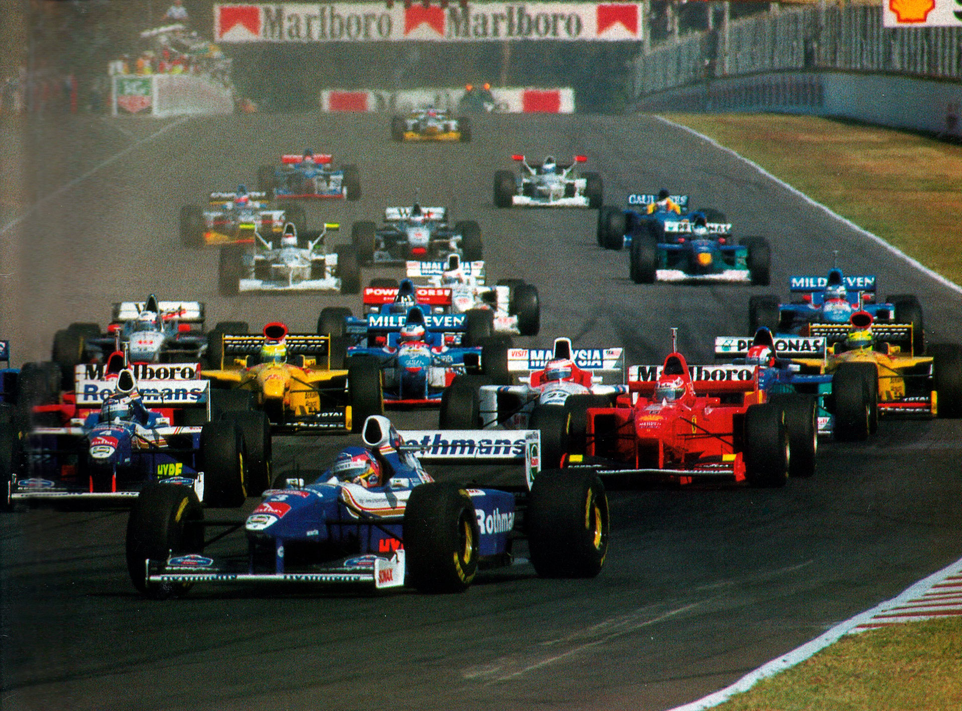 Largada del GP de Argentina de F1 en 1997 (Archivo CORSA)