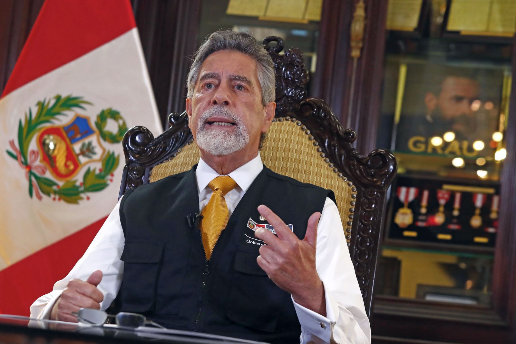 Sagasti indicó que los comentarios del presidente Castillo sobre la hambruna son irresponsables y una falta de respeto. Foto: Andina