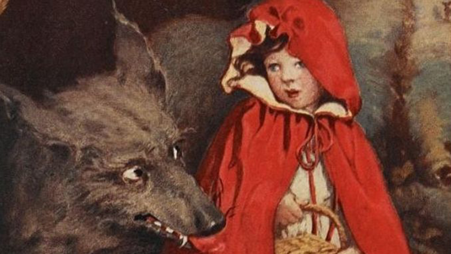 Caperucita roja. El lobo se comió a la abuelita.