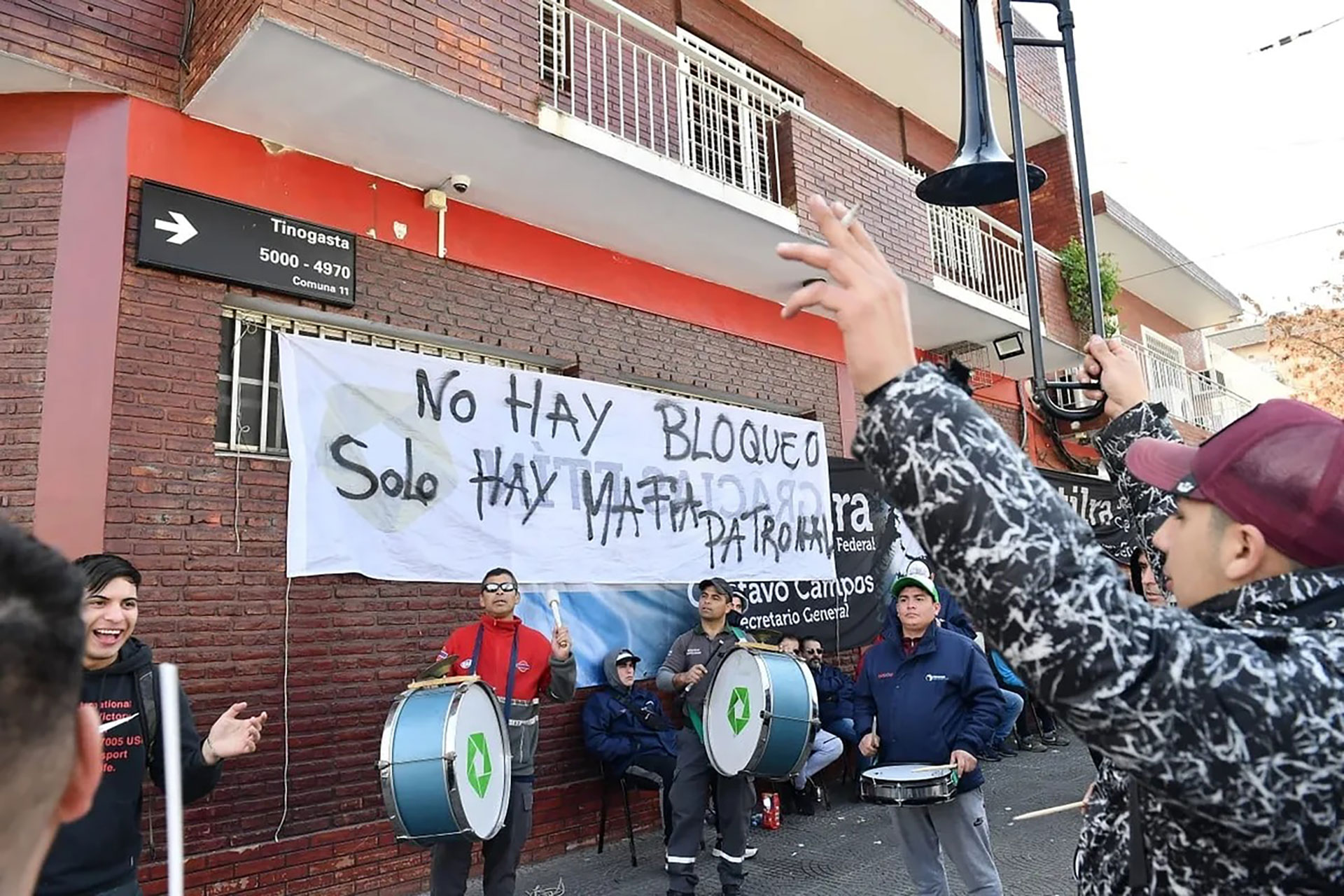 Protesta de Atilra en la planta de Lácteos Vidal en Capital Federal 