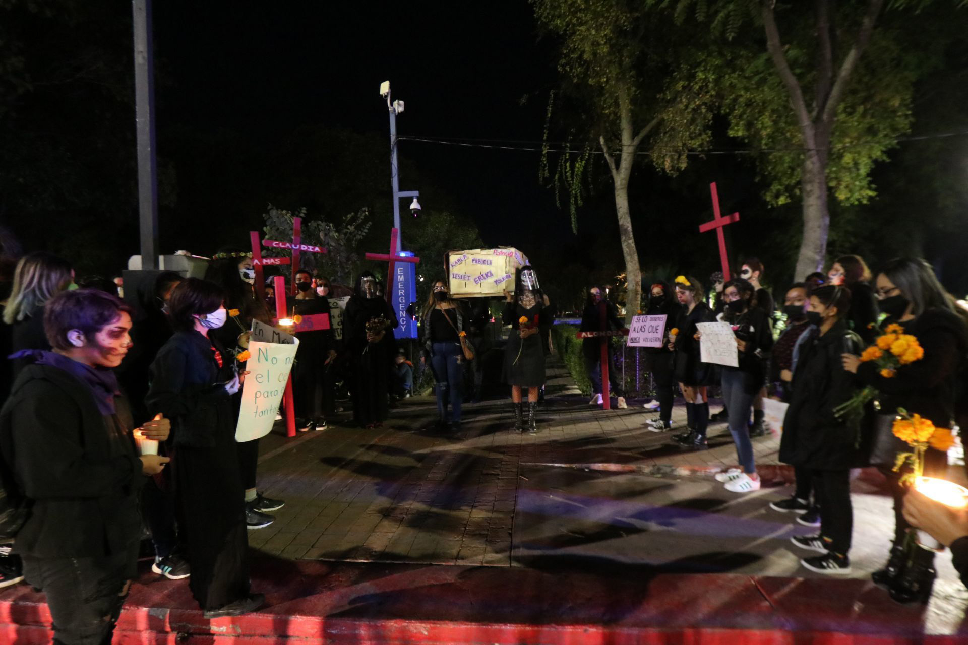 Saltillo, Coahuila, México. 1 de Noviembre de 2020. Marcha Feminicidio.