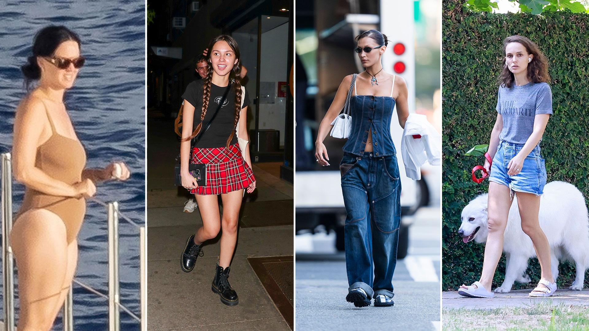 Del paseo de Natalie Portman al look colegiala de Olivia Rodrigo: celebrities en un click