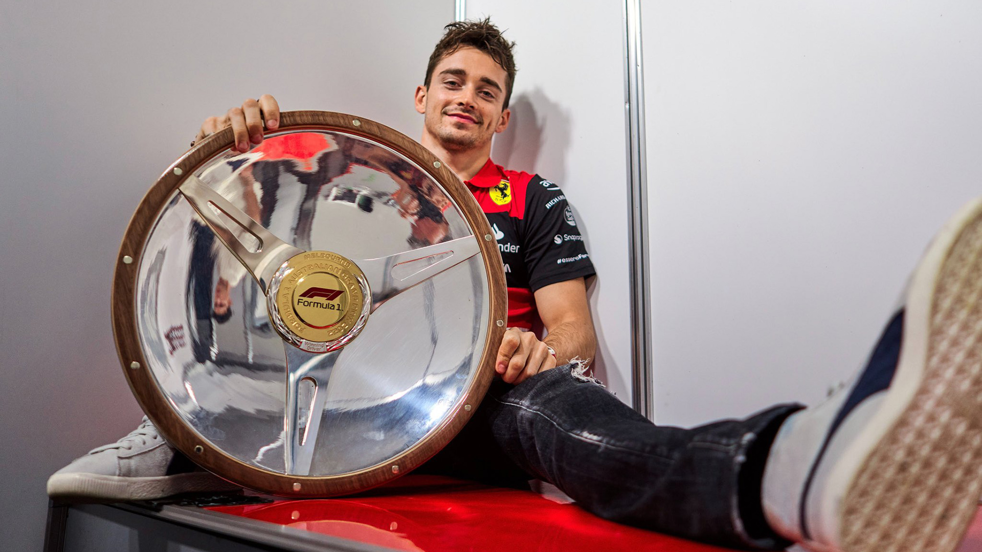 El piloto monegasco después de ganar en Arabia Saudita (@Charles_Leclerc)