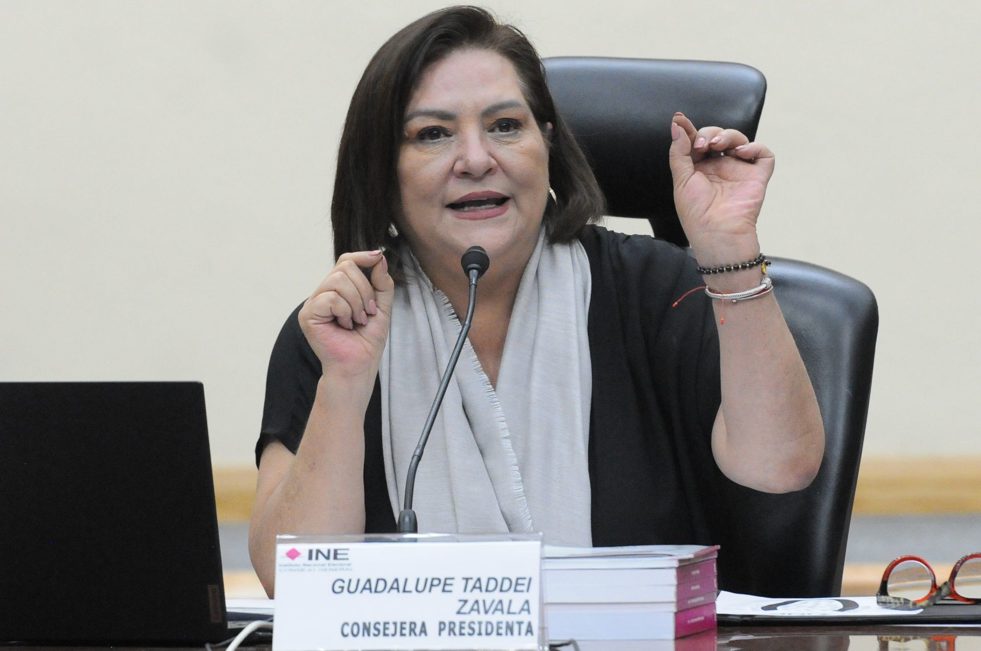 Guadalupe Taddei rindió protesta como la nueva consejera presidenta del INE. (DANIEL AUGUSTO /CUARTOSCURO)