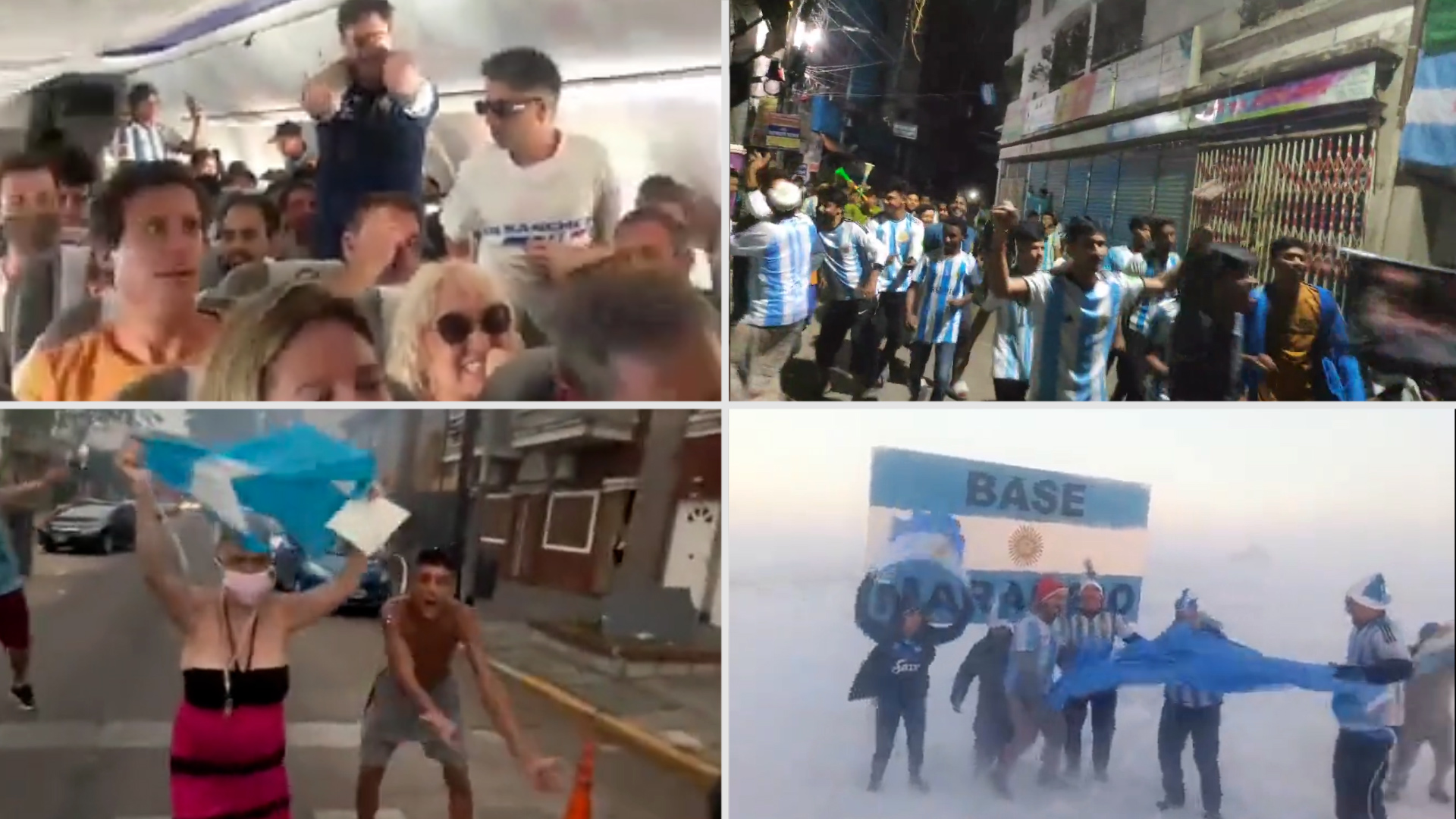 De la Base Marambio hasta Bangladesh: los mejores festejos virales del triunfo de Argentina ante Países Bajos en el Mundial de Qatar