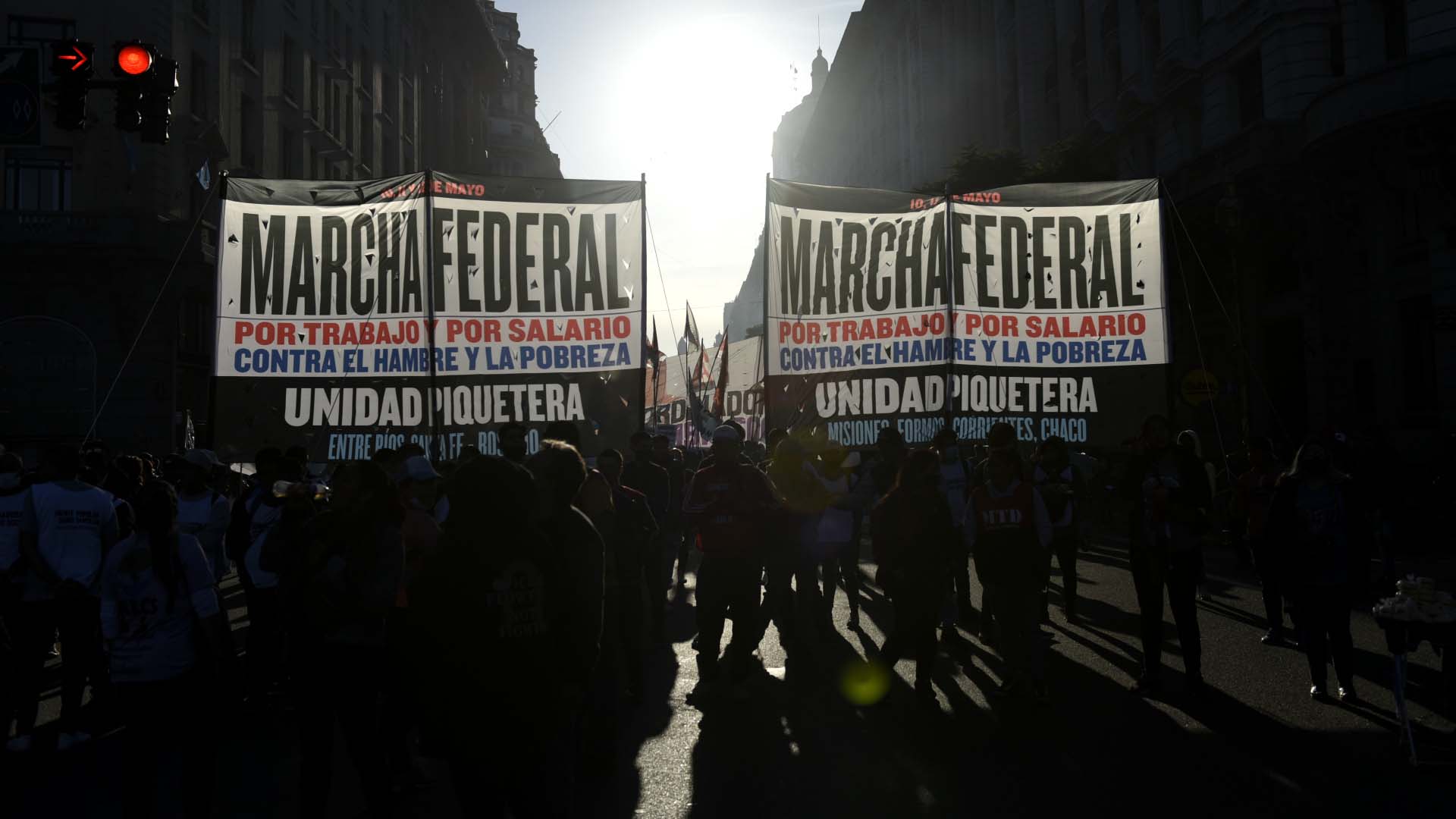 "La consigna que concentra los reclamos de la marcha federal es ‘por trabajo y por salario, contra el hambre y la pobreza”, dicen sus dirigentes (Gustavo Gavotti)