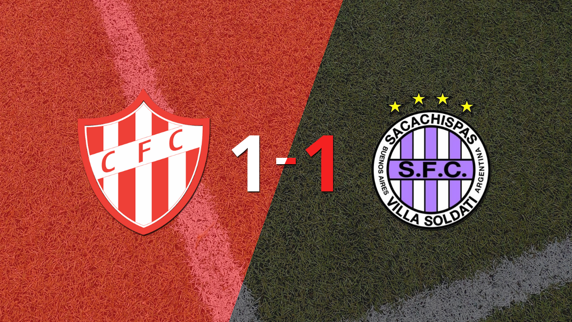 Sacachispas logró sacar el empate a 1 gol en casa de Cañuelas