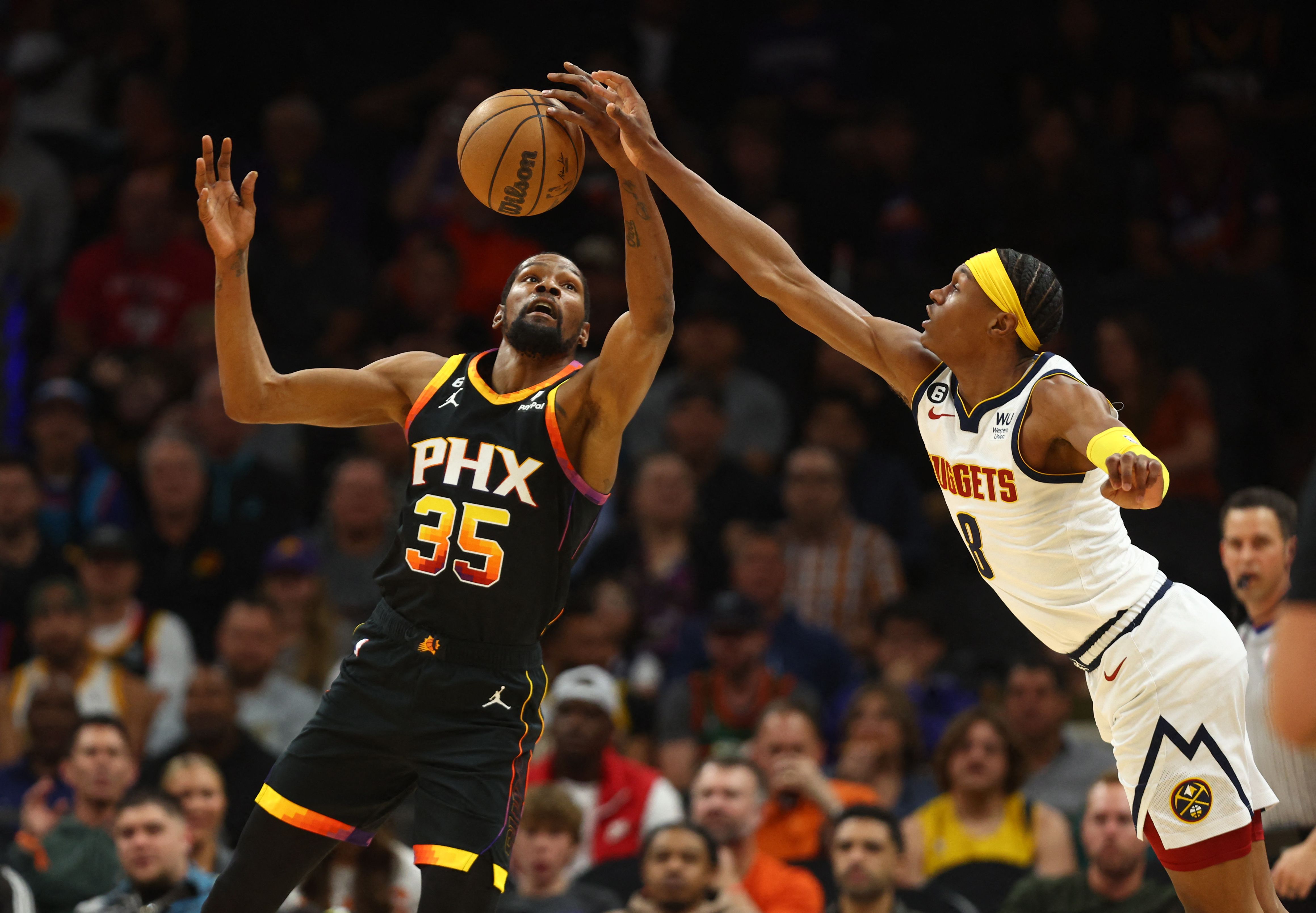 Kevin Durant, una de las estrellas de Phoenix Suns, busca ganar un nuevo anillo en la NBA (Rebilas-USA TODAY Sports)
