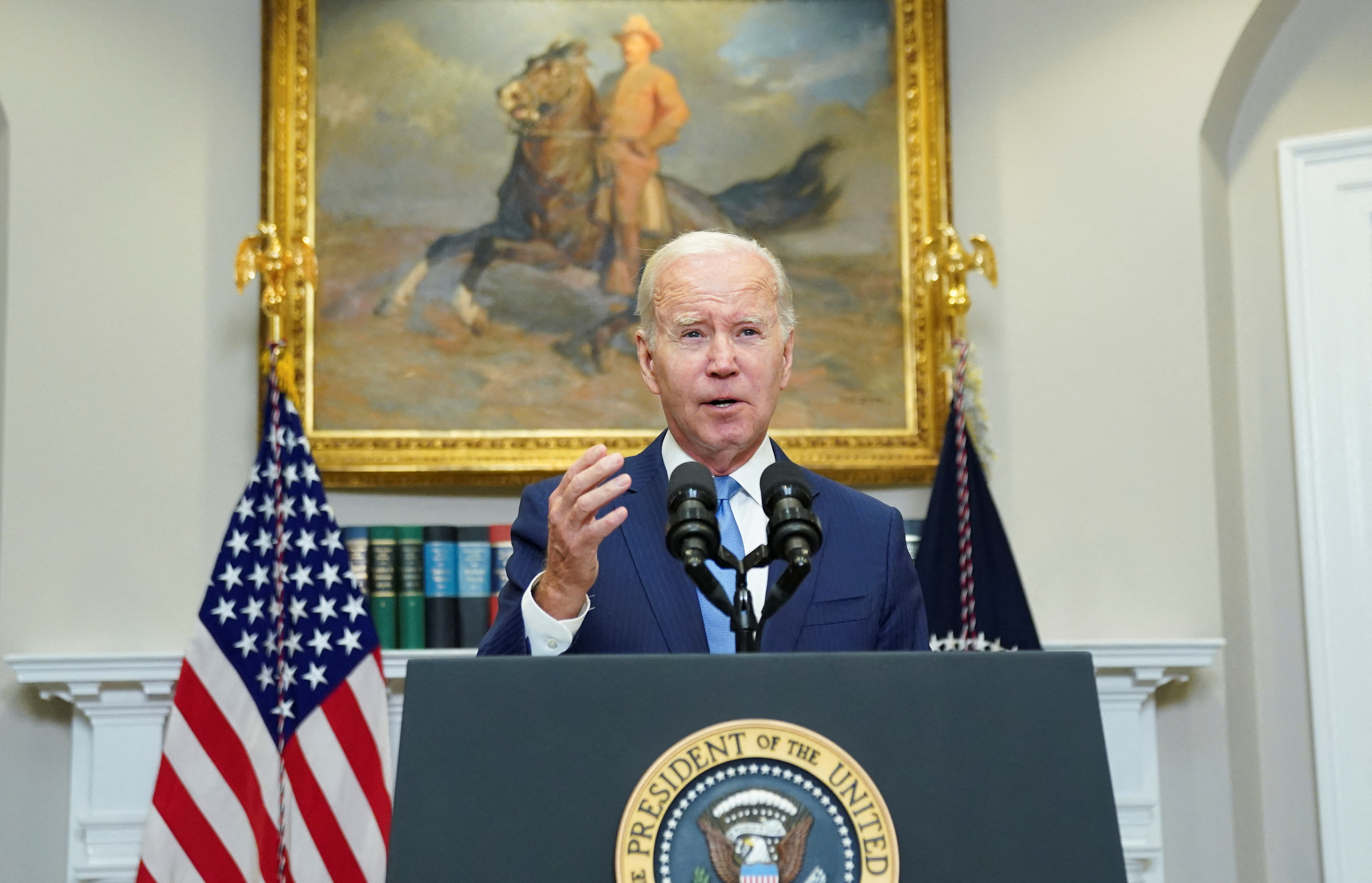 El presidente Joe Biden sigue negociando con los republicanos para evitar un default (REUTERS/Kevin Lamarque)