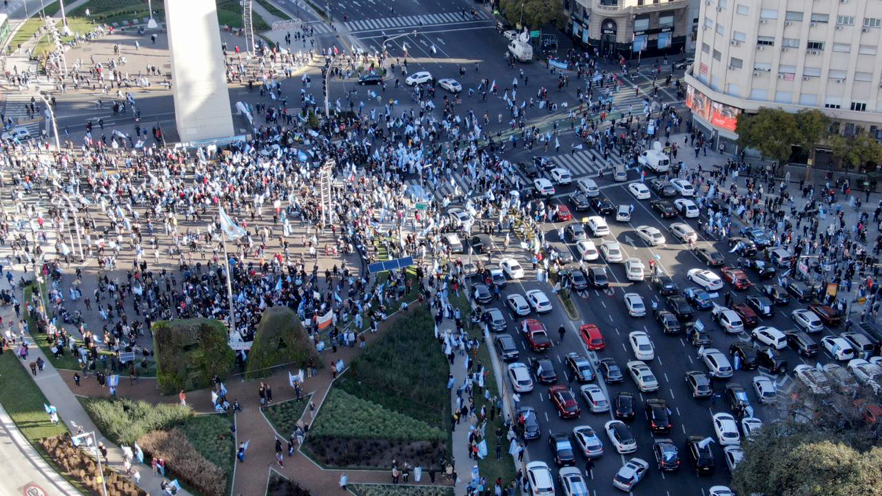 Las marchas contra el Gobierno y los banderazos se repitieron a lo largo de estos seis meses de cuarentena.