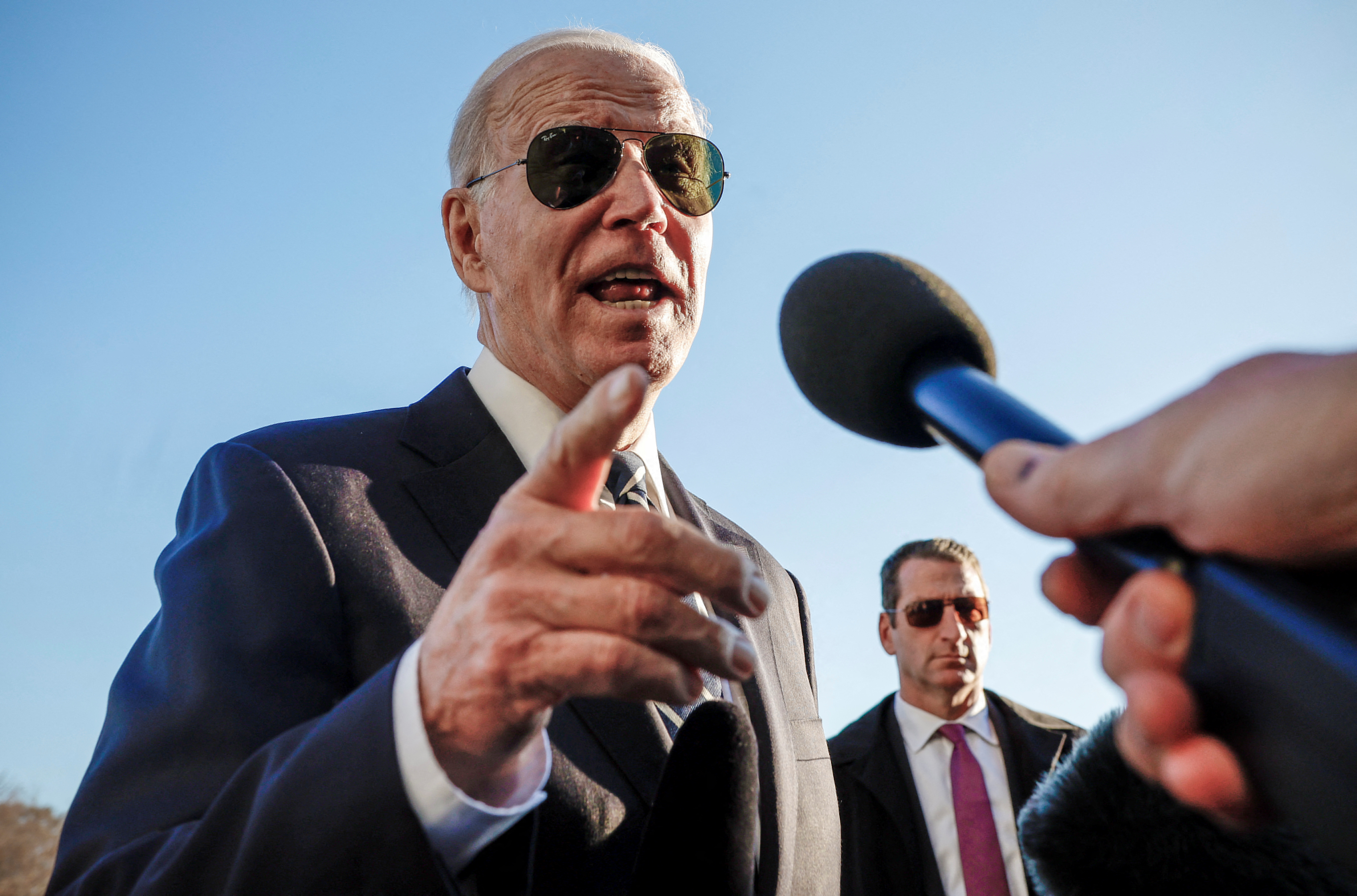 Biden has assured that he will not send F-16 fighter jets to Ukraine.  (REUTERS/Evelyn Hockstein)