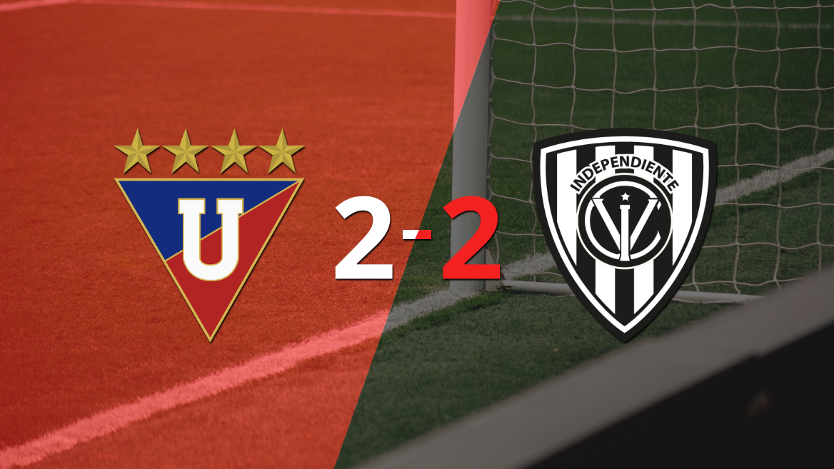 Liga de Quito e Independiente del Valle firman un empate en dos