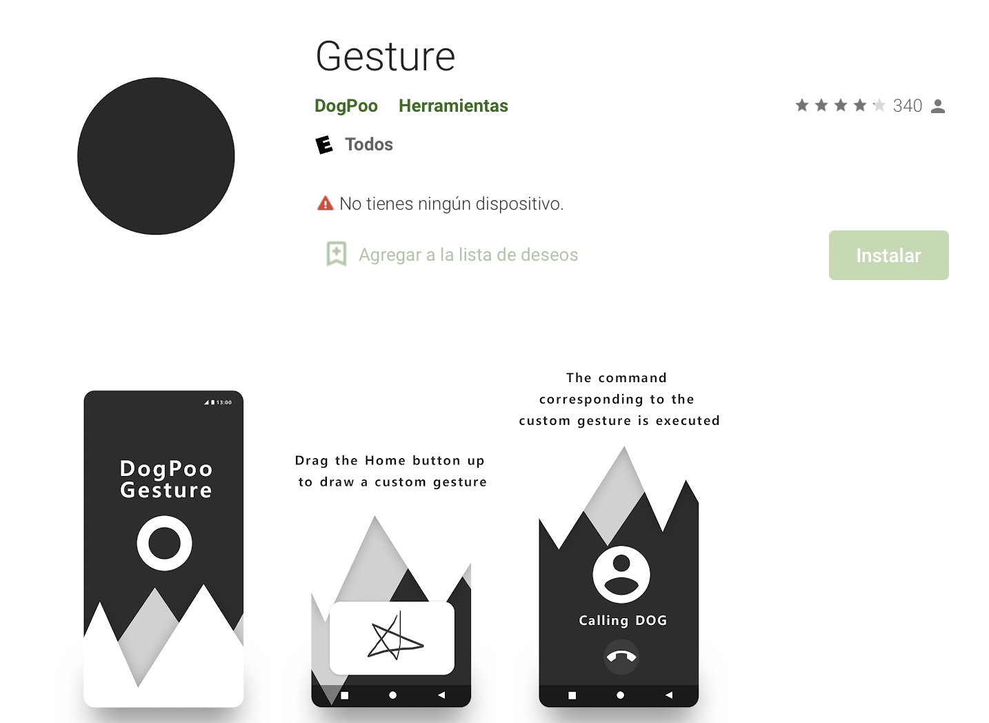 Aplicación Gesture. (foto: Google Play Store)