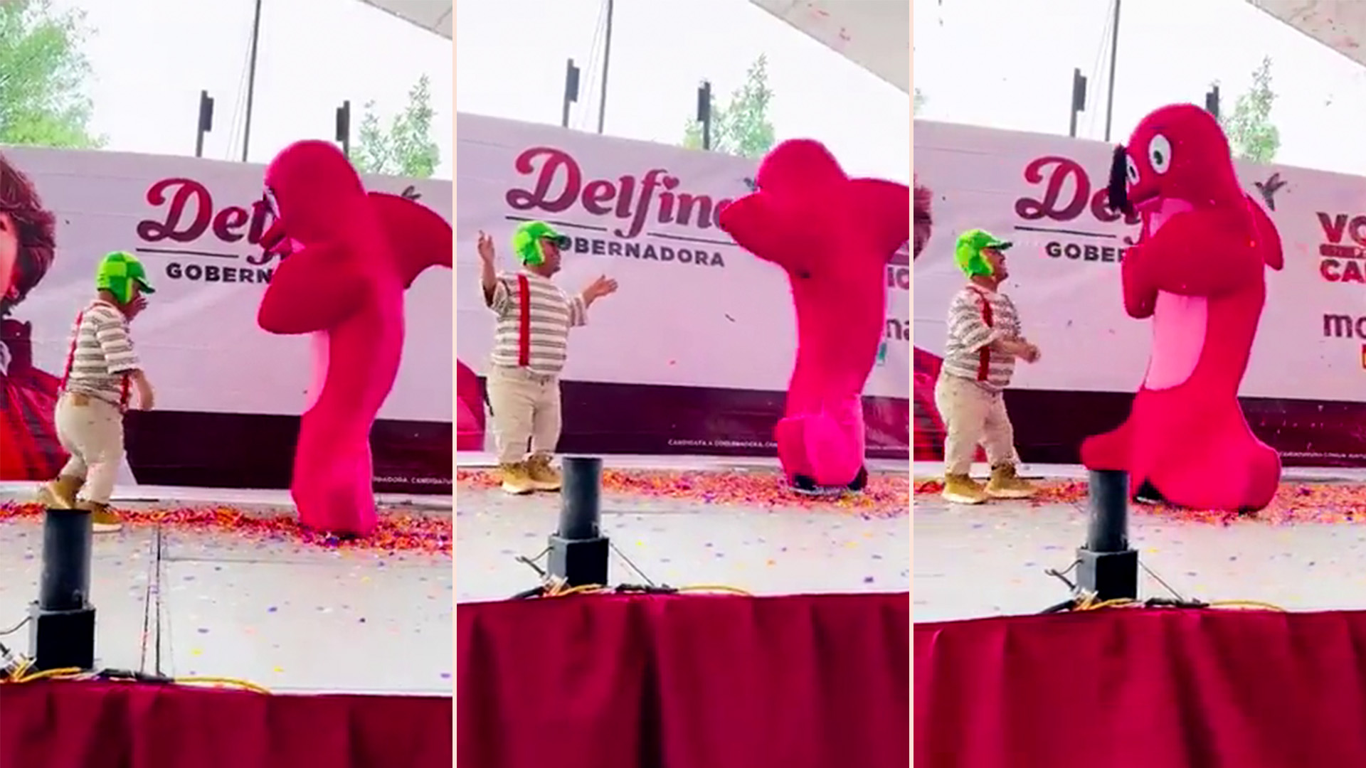 “El paso de Delfina”: Medio Metro muestra su nuevo baile en mitin de Edomex y causa furor en redes