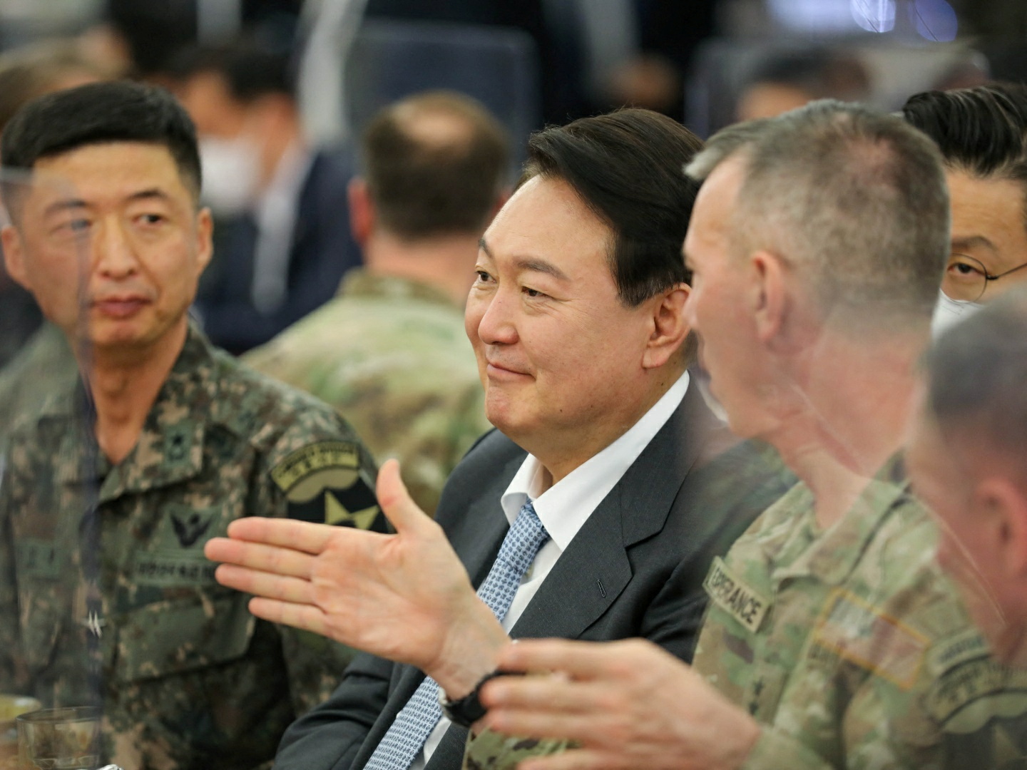 South Korea's president-elect Yoon Suk-yeol visits U.S. Army Garrison Humphreys in Pyeongtaek