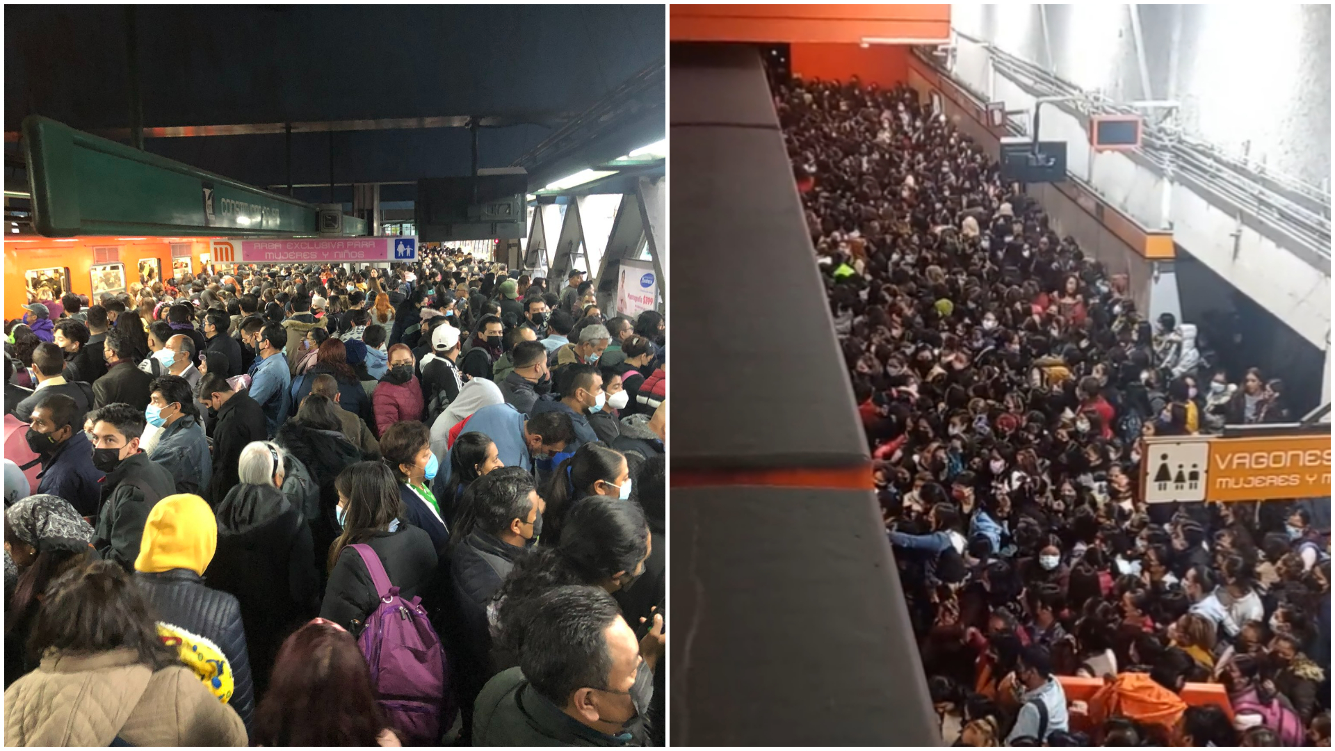 Las imágenes del caos en la Línea 7 del Metro CDMX por un retraso de media  hora - Infobae