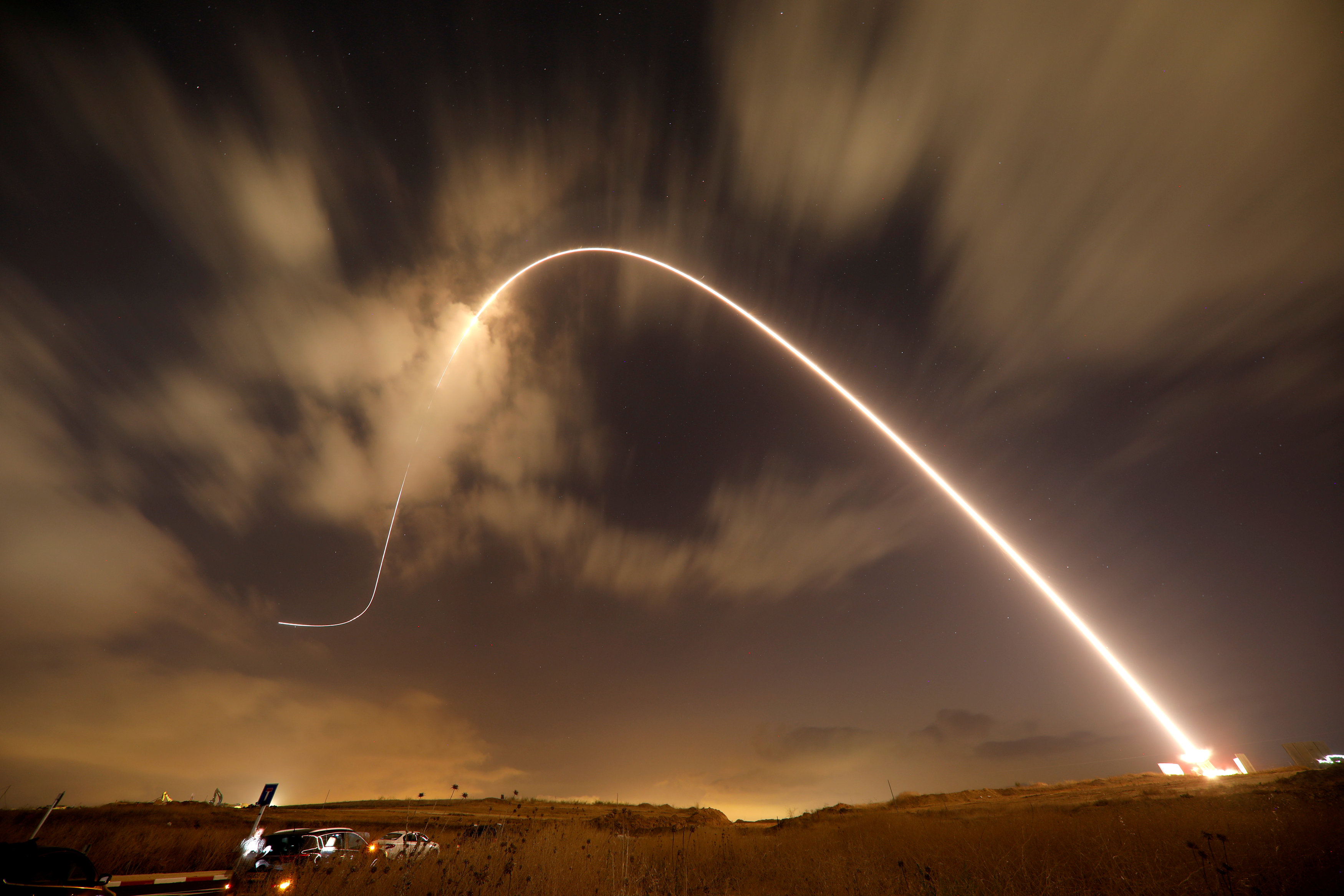 El sistema anti-misiles Cúpula de Hierro intercepta un cohete lanzado desde Gaza el 9 de agosto 2018 (Imagen de referencia / REUTERS)